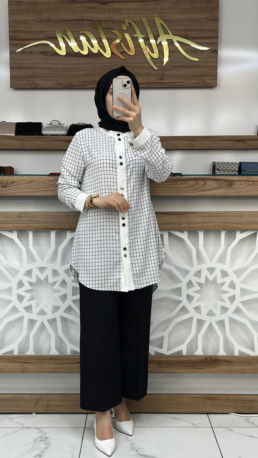 Qetenn Ekose Garnili Tunik 2933