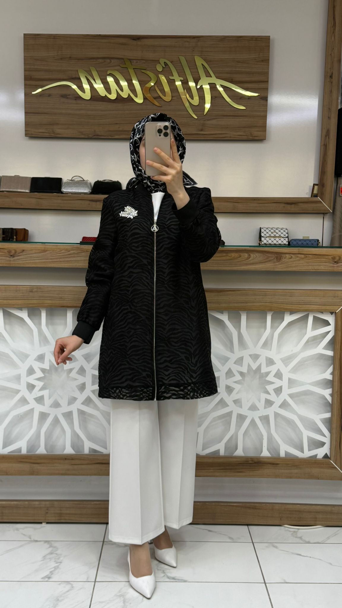 Armine Trend Bronşlu Ceket 25YT418 - SİYAH