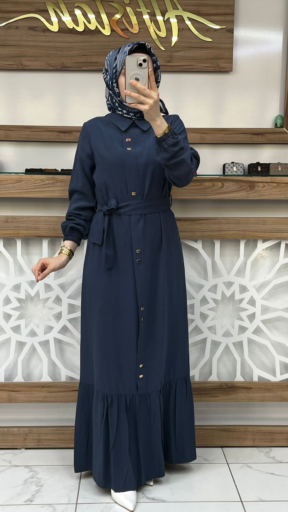 Kuşaklı Elbise çnrö 2149