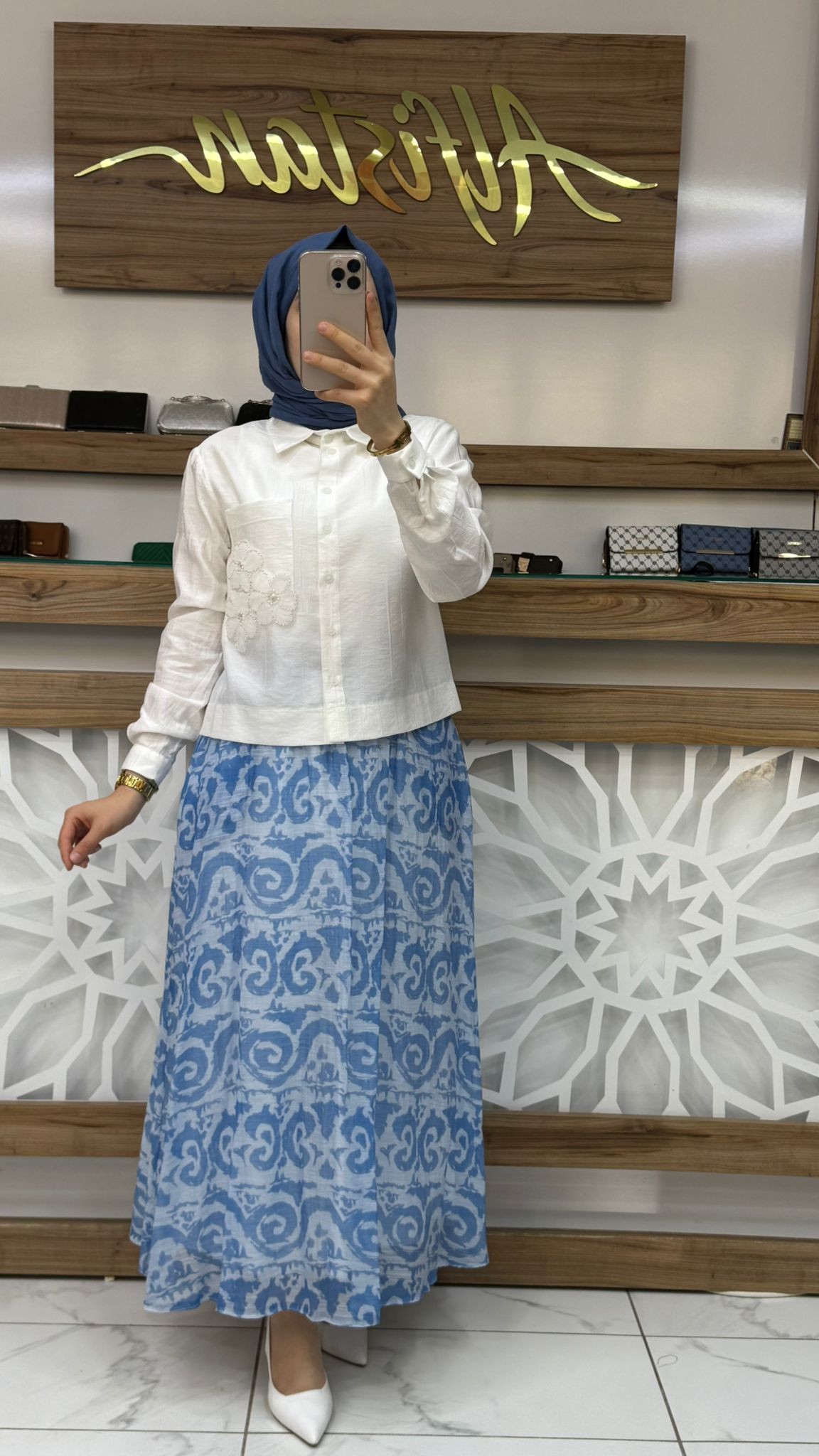 Etnik Desenli Etekli Takım armn 25YT6133