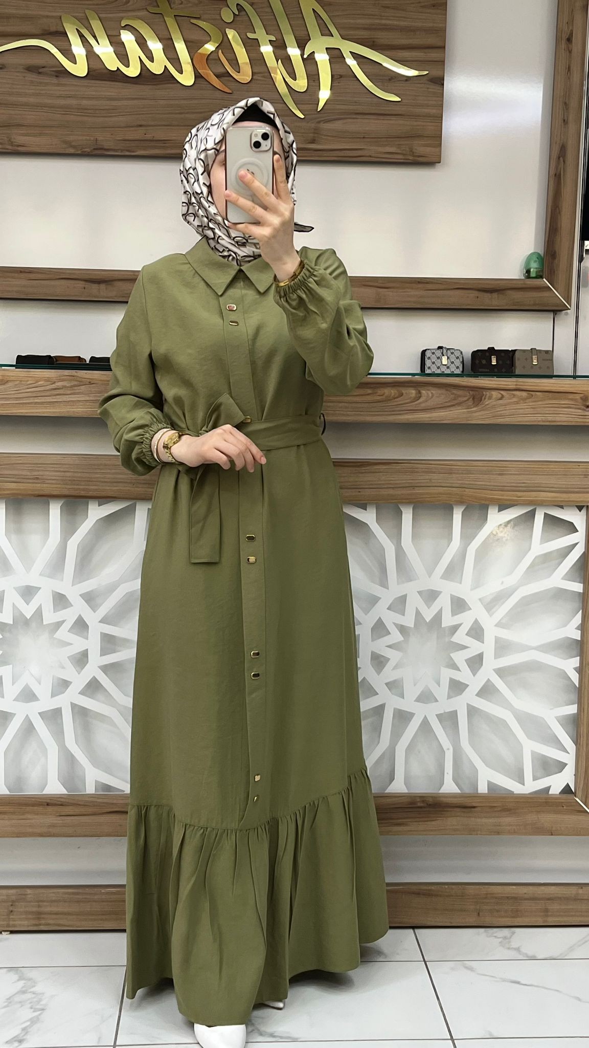Kuşaklı Elbise çnrö 2149