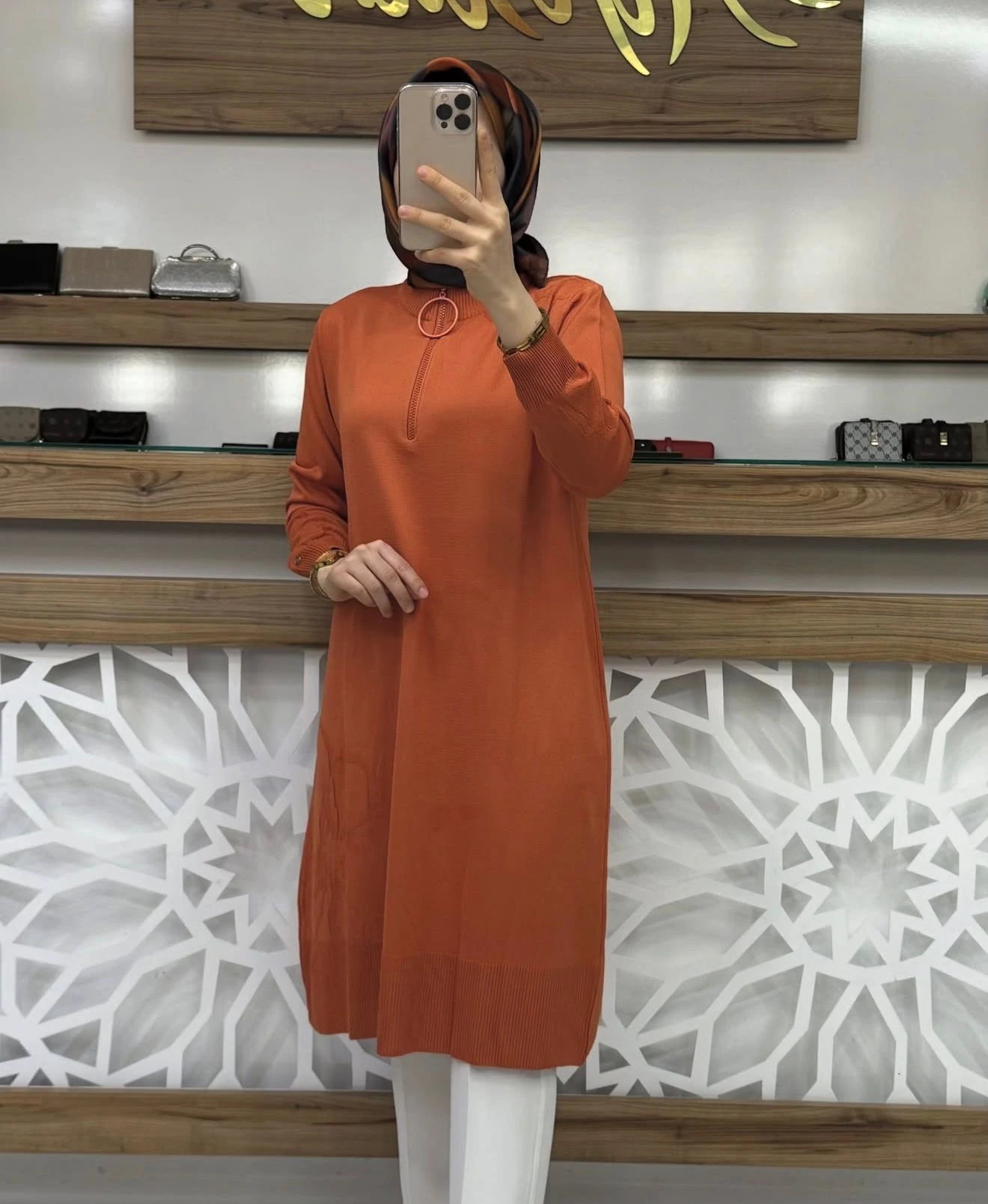 Çiçek Desenli Merserize Tunik armn 25YTD4111