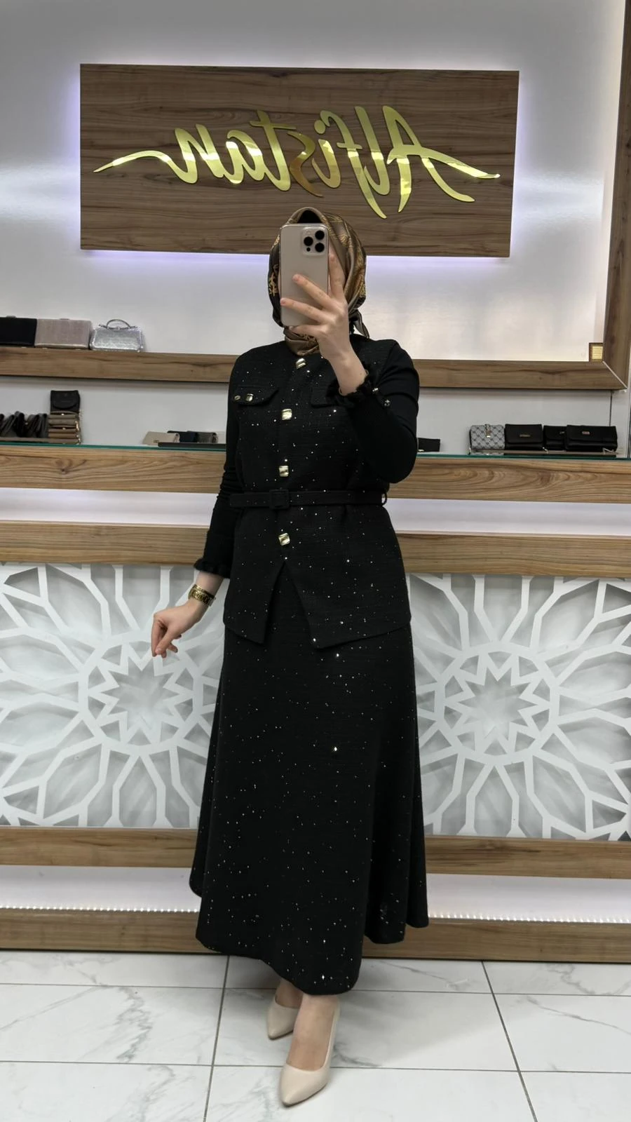 Yelekli Tüvit İkili Bayan Takım arm 25KT688 - siyah