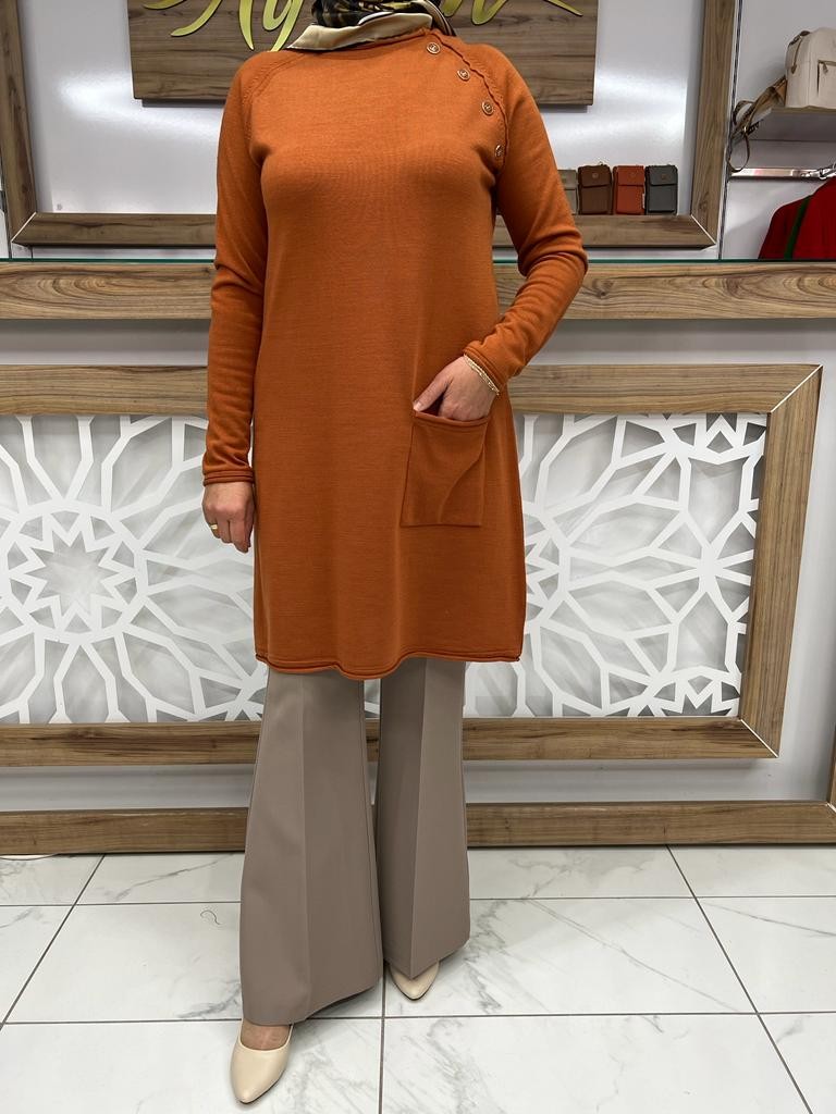 İspanyol Paça Krep Kumaş Kadın Pantolon  YRŞ 3372