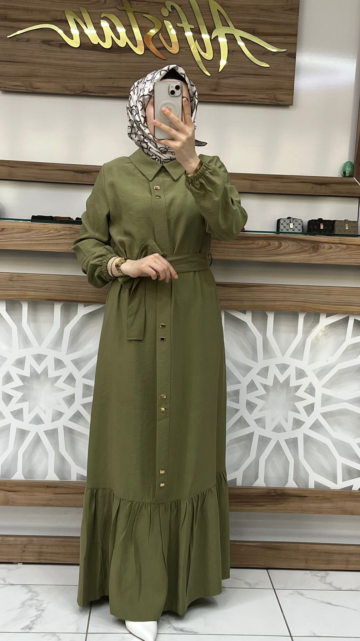 Kuşaklı Elbise çnrö 2149