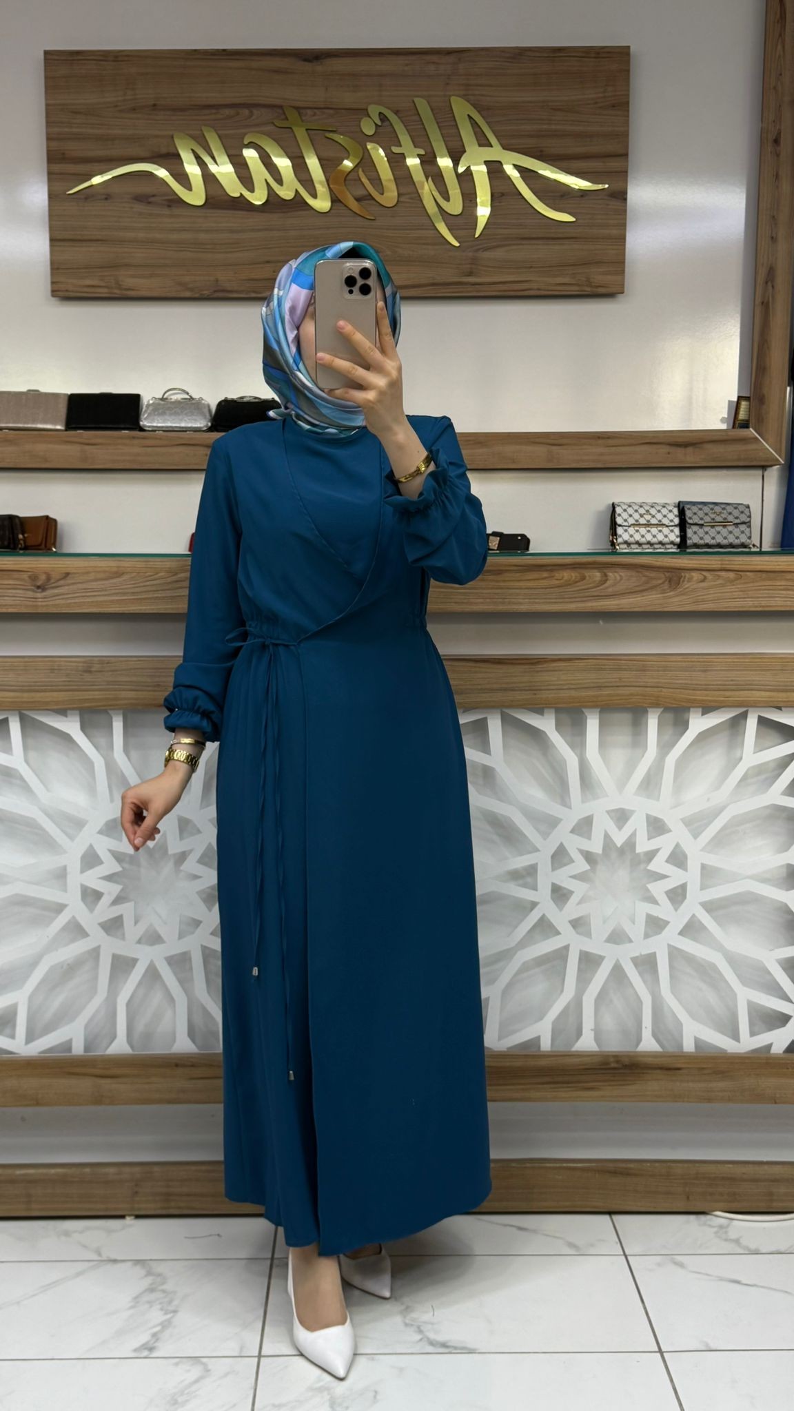 Bağlamalı Kadın Tesettür Elbise armn 25YT944 