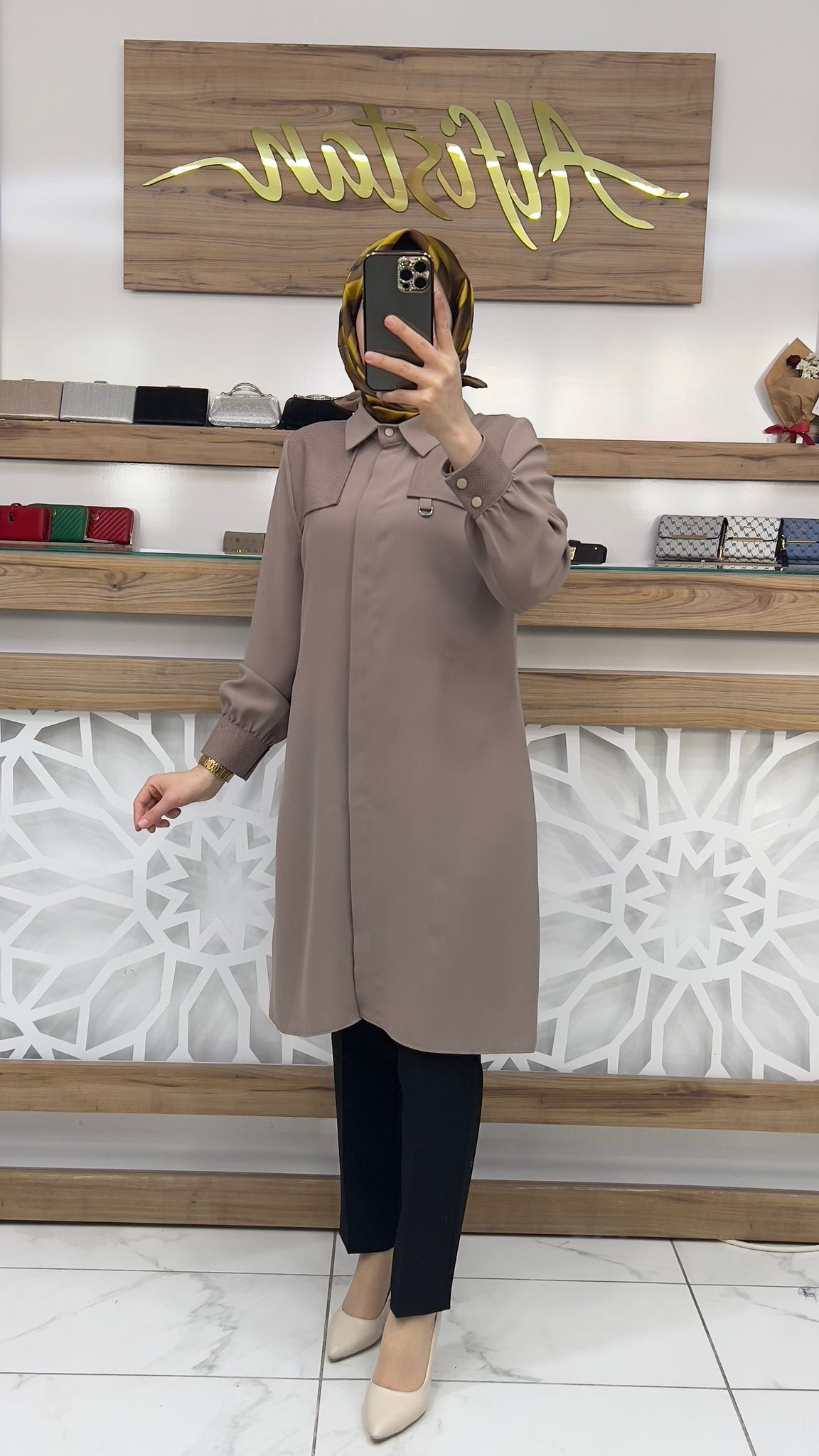 Baskı Dedaylı Tunik  hnnr 1115
