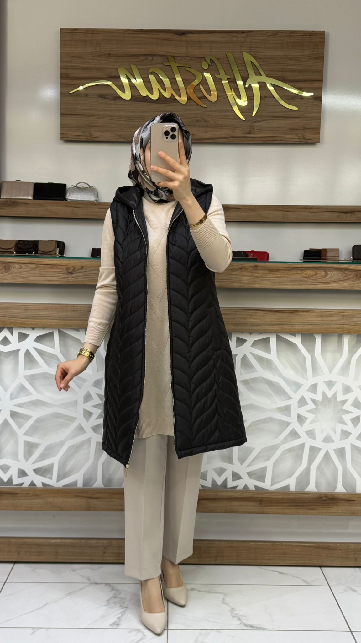 Kapitone Tesettür Şişme Yelek qtn 4963