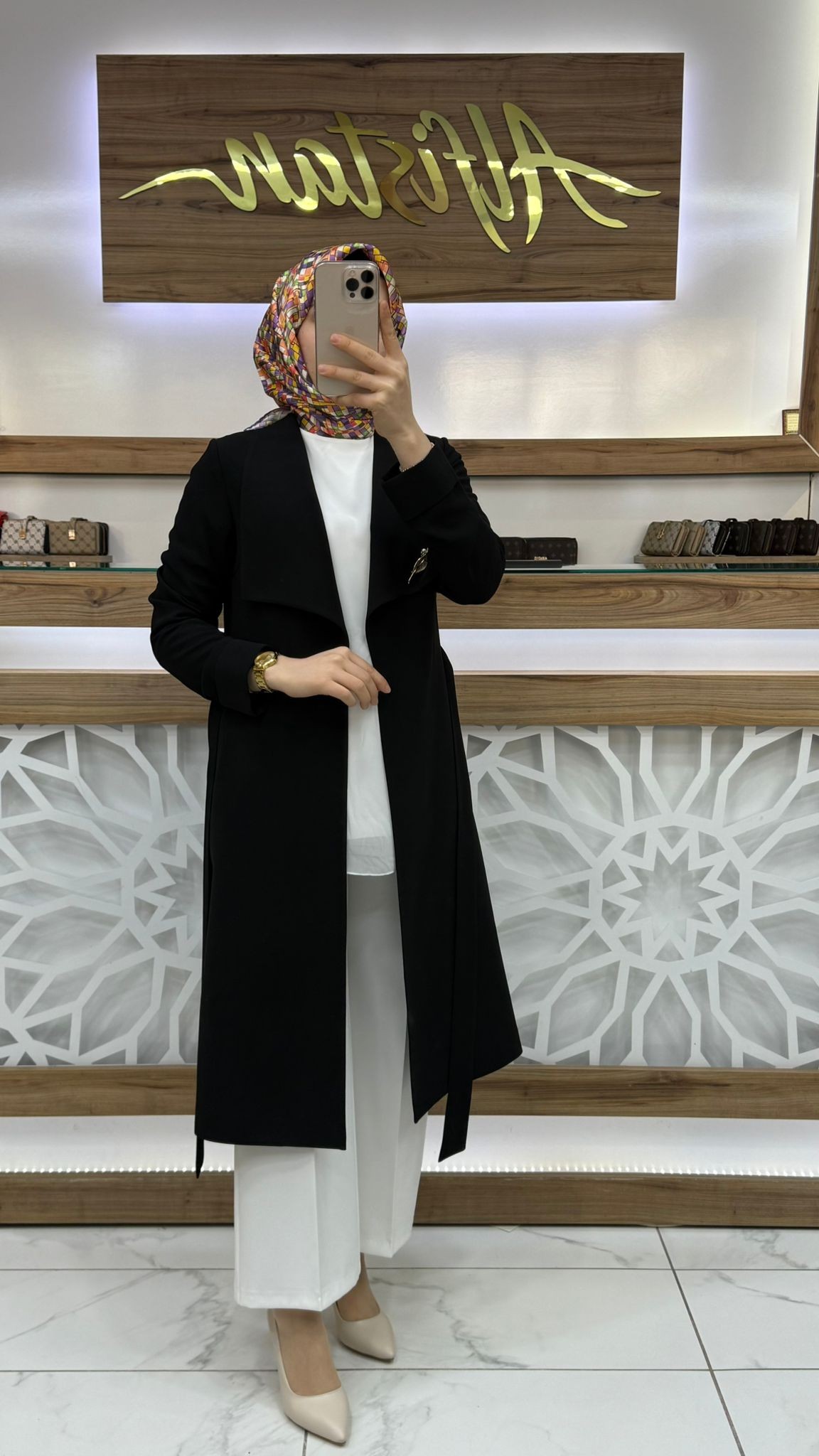 Bronşlu Kırlangıç Yaka Giy Çık Kap SİYAH çnrö 1260