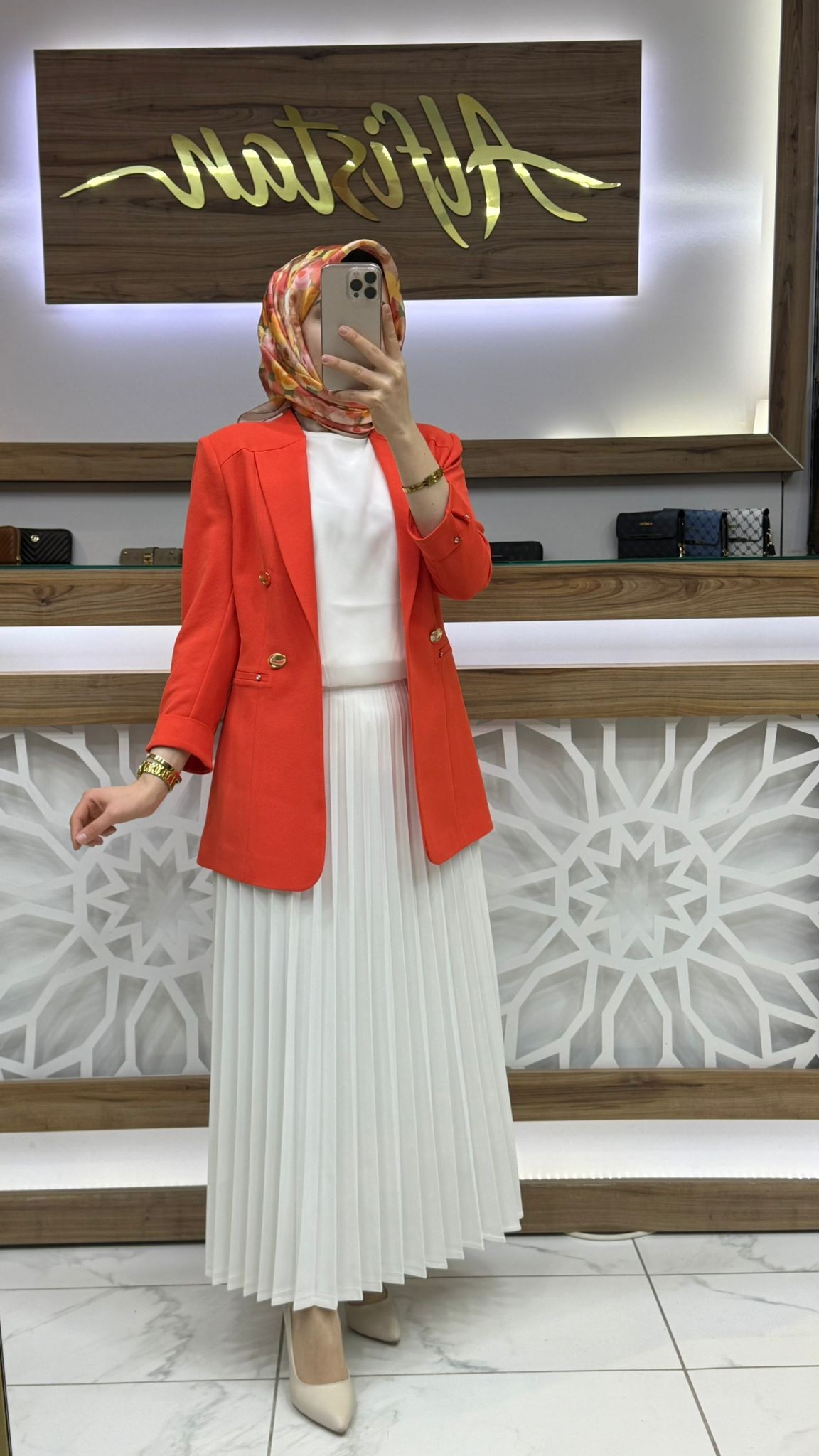 Tual Colları Capri Ceket çnrö 1906 - ORANJ
