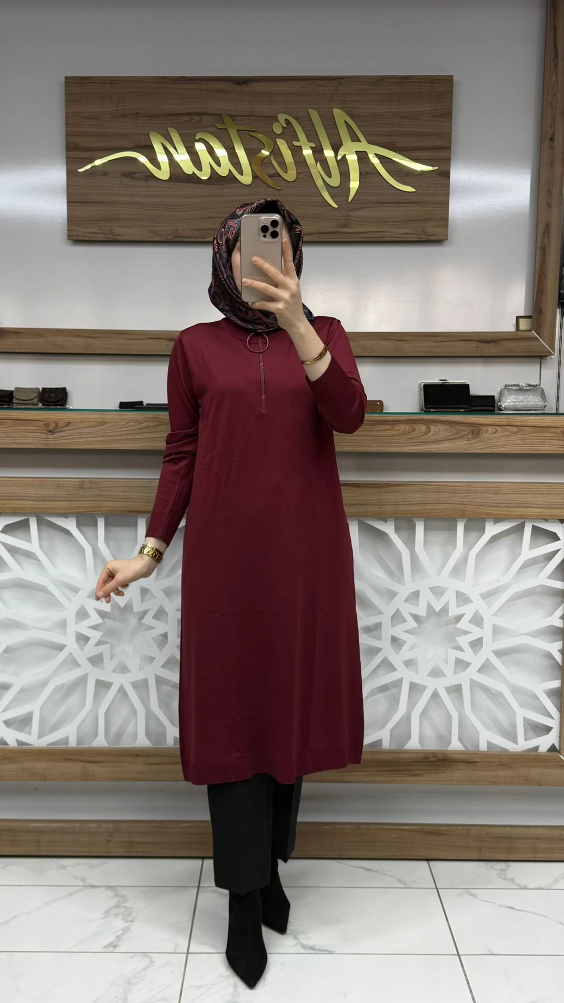 Fermuarlı Merserize Tunik armn 25YTD4113