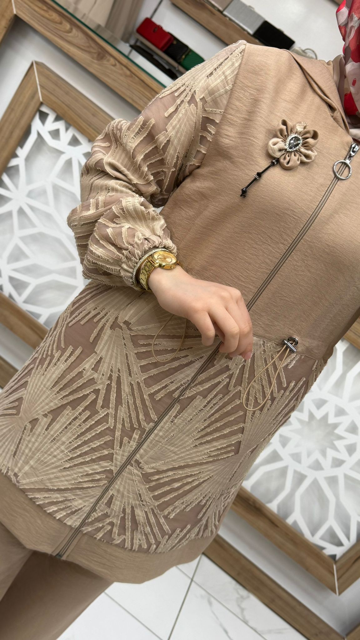 Bronşlu Pantolonlu Kadın İkili Takım dms 1008