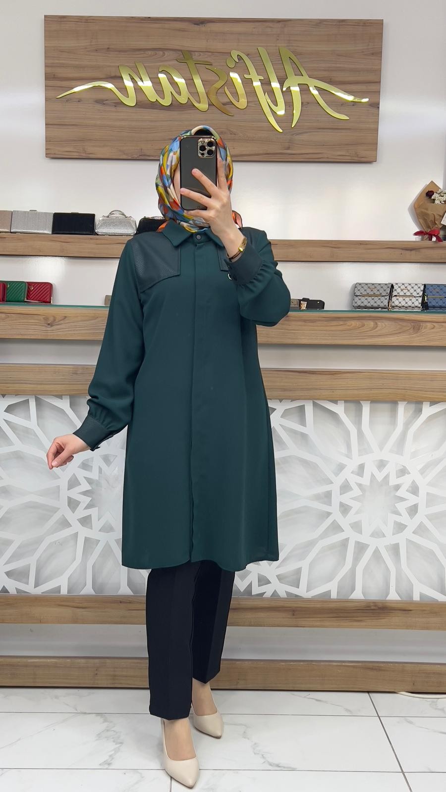 Baskı Dedaylı Tunik  hnnr 1115
