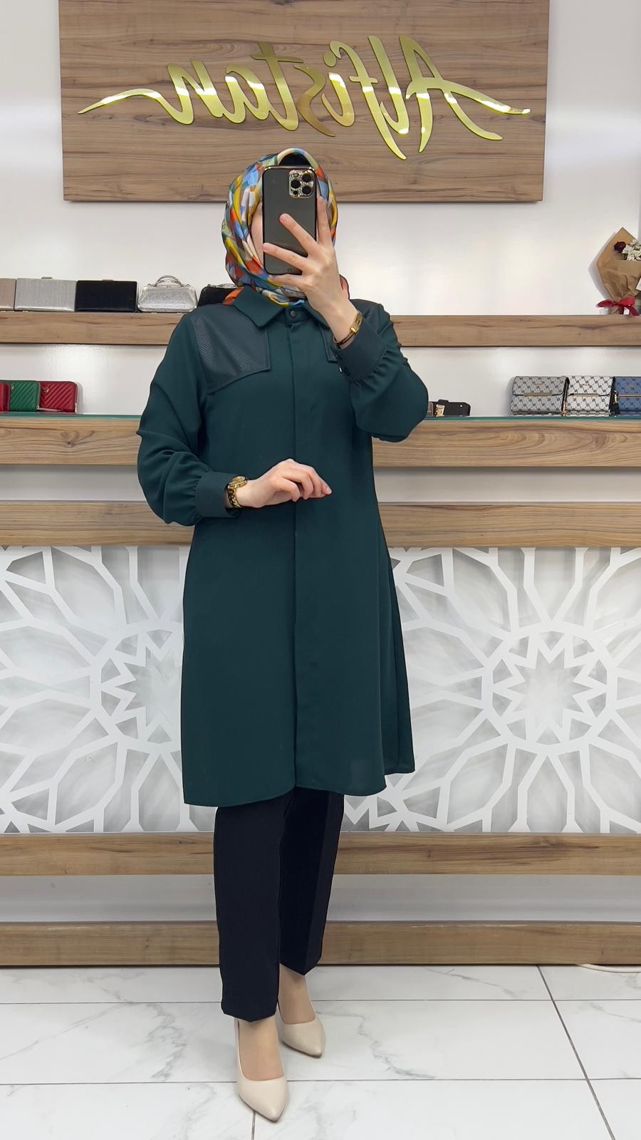 Baskı Dedaylı Tunik  hnnr 1115