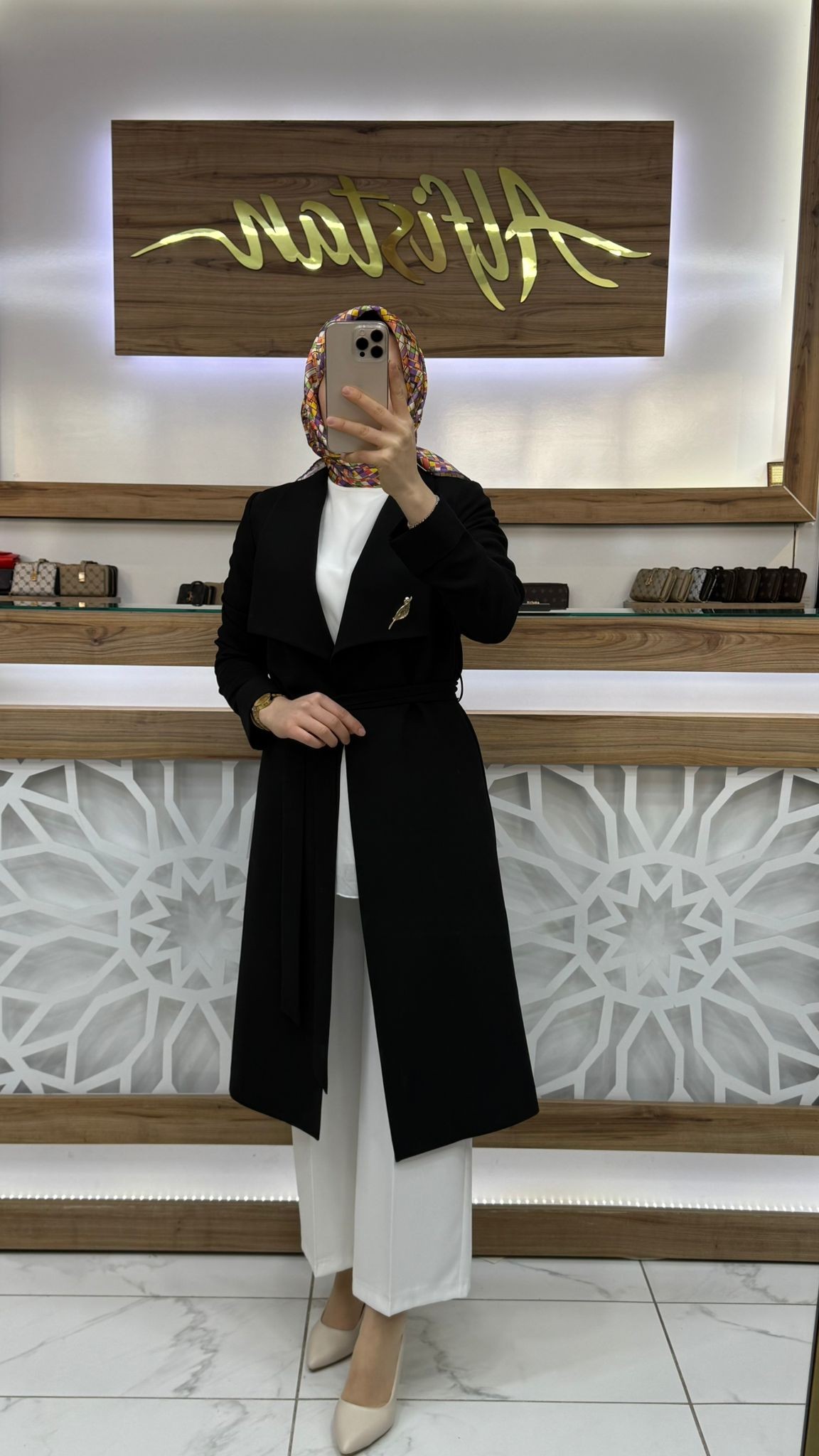 Bronşlu Kırlangıç Yaka Giy Çık Kap SİYAH çnrö 1260