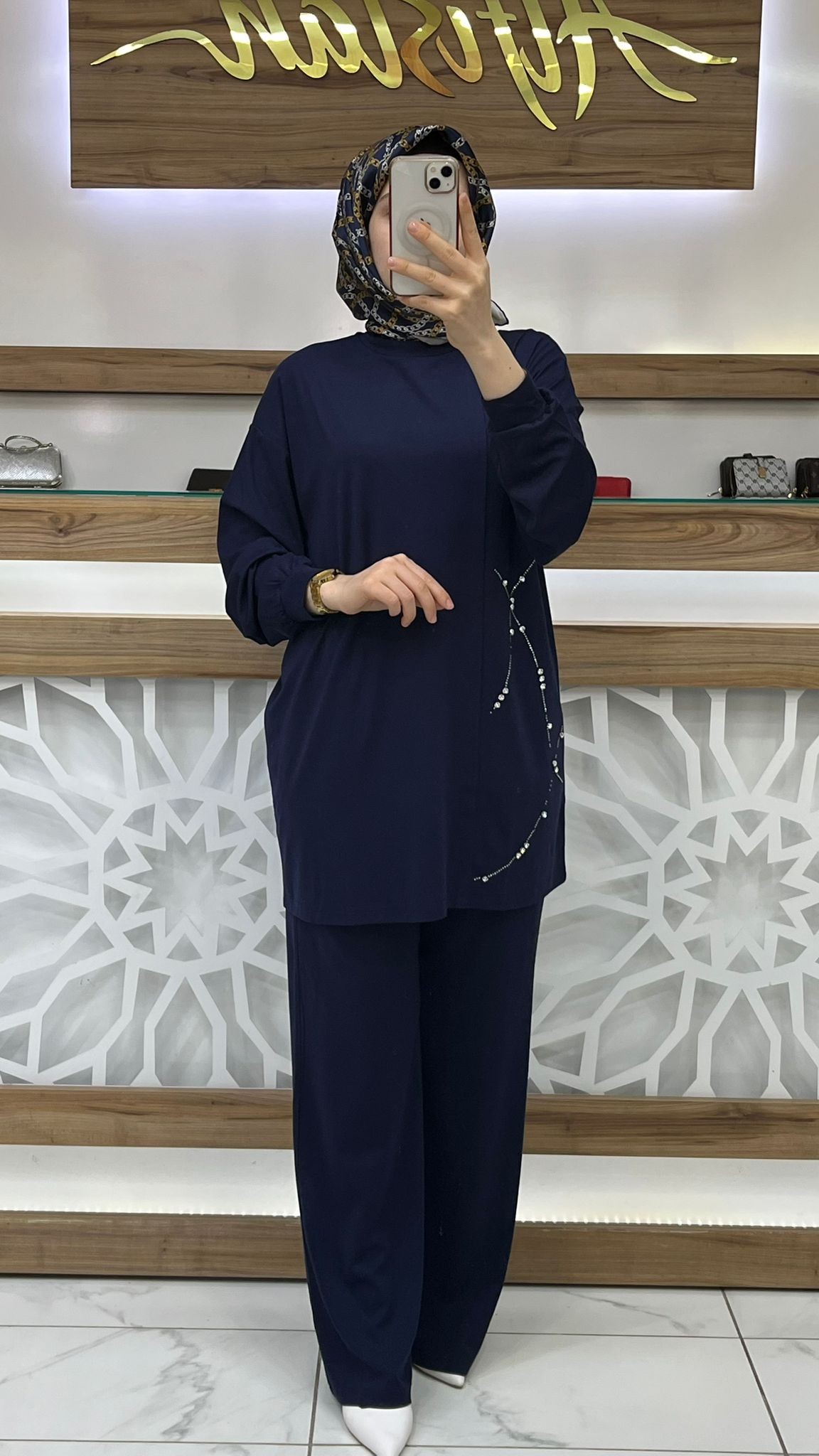 Taş İşlemeli Pantolonlu İkili Takım  lvdr 100852