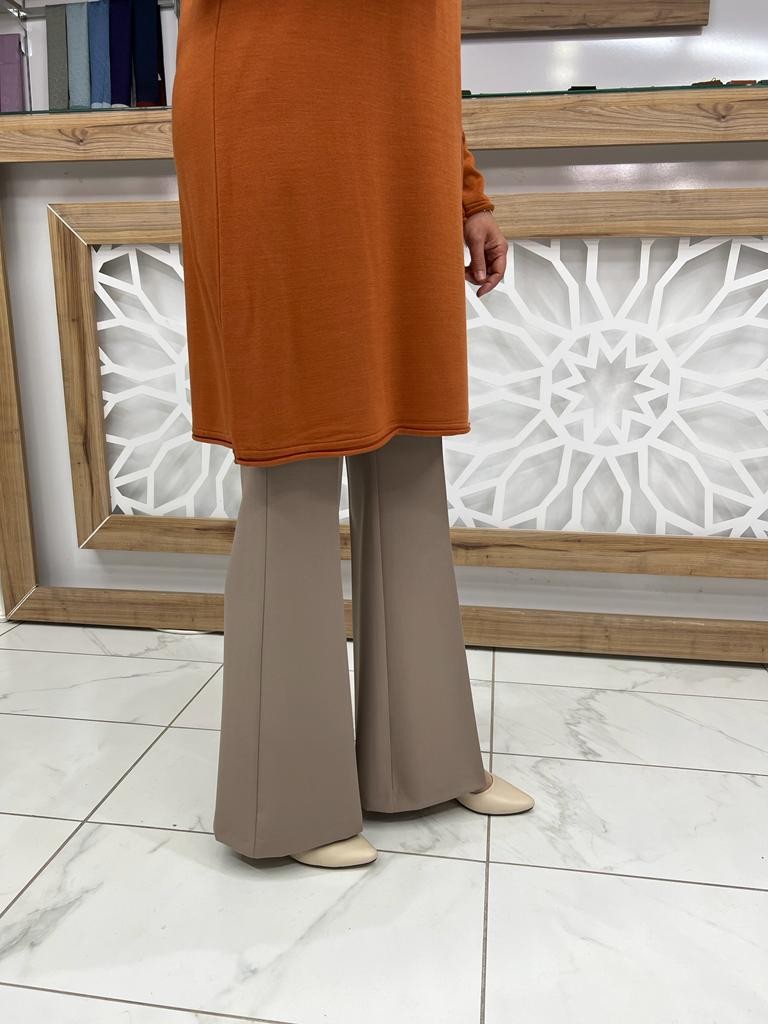 İspanyol Paça Krep Kumaş Kadın Pantolon  YRŞ 3372