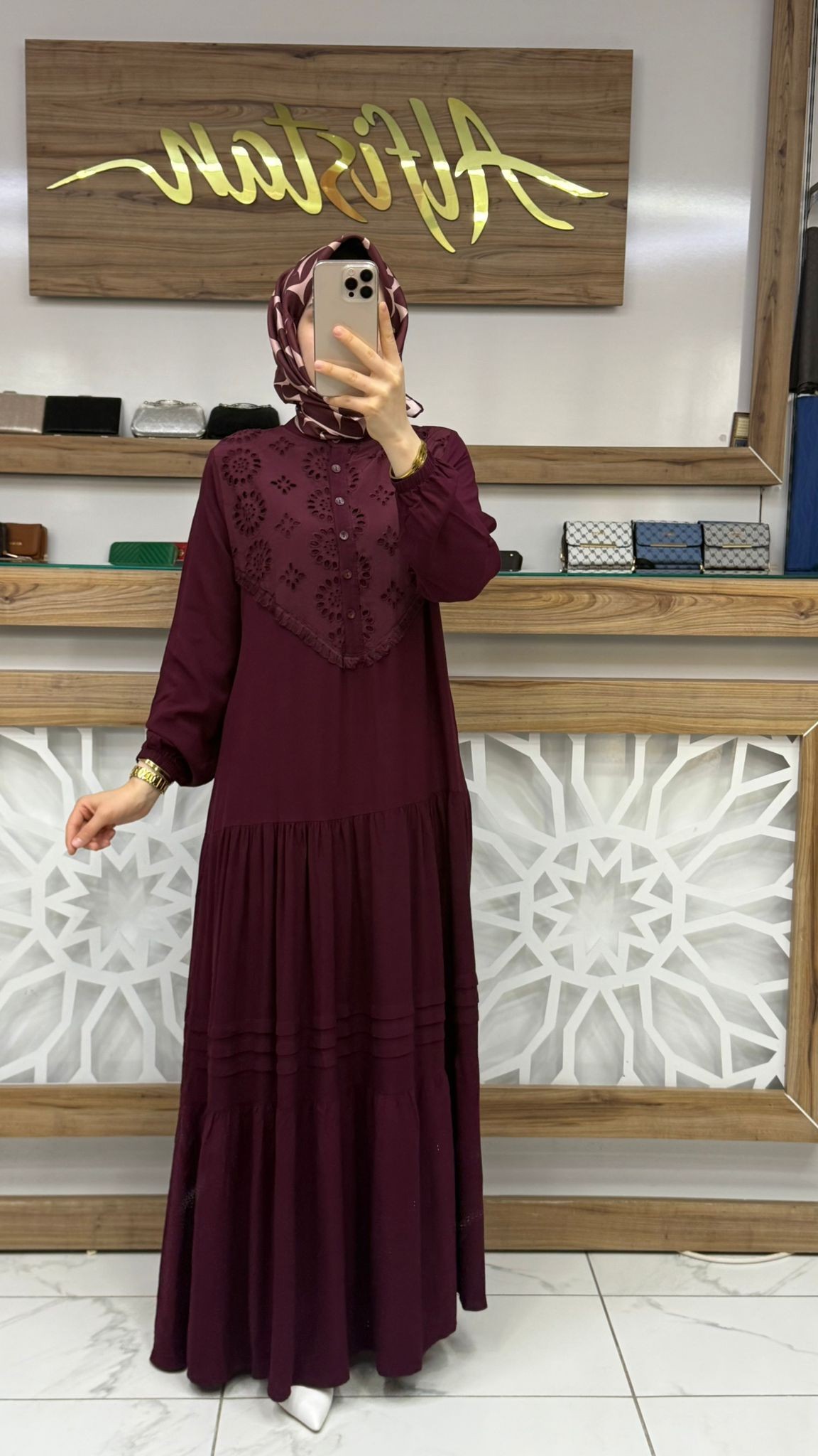 Fisto Detaylı Viskon Elbise 438