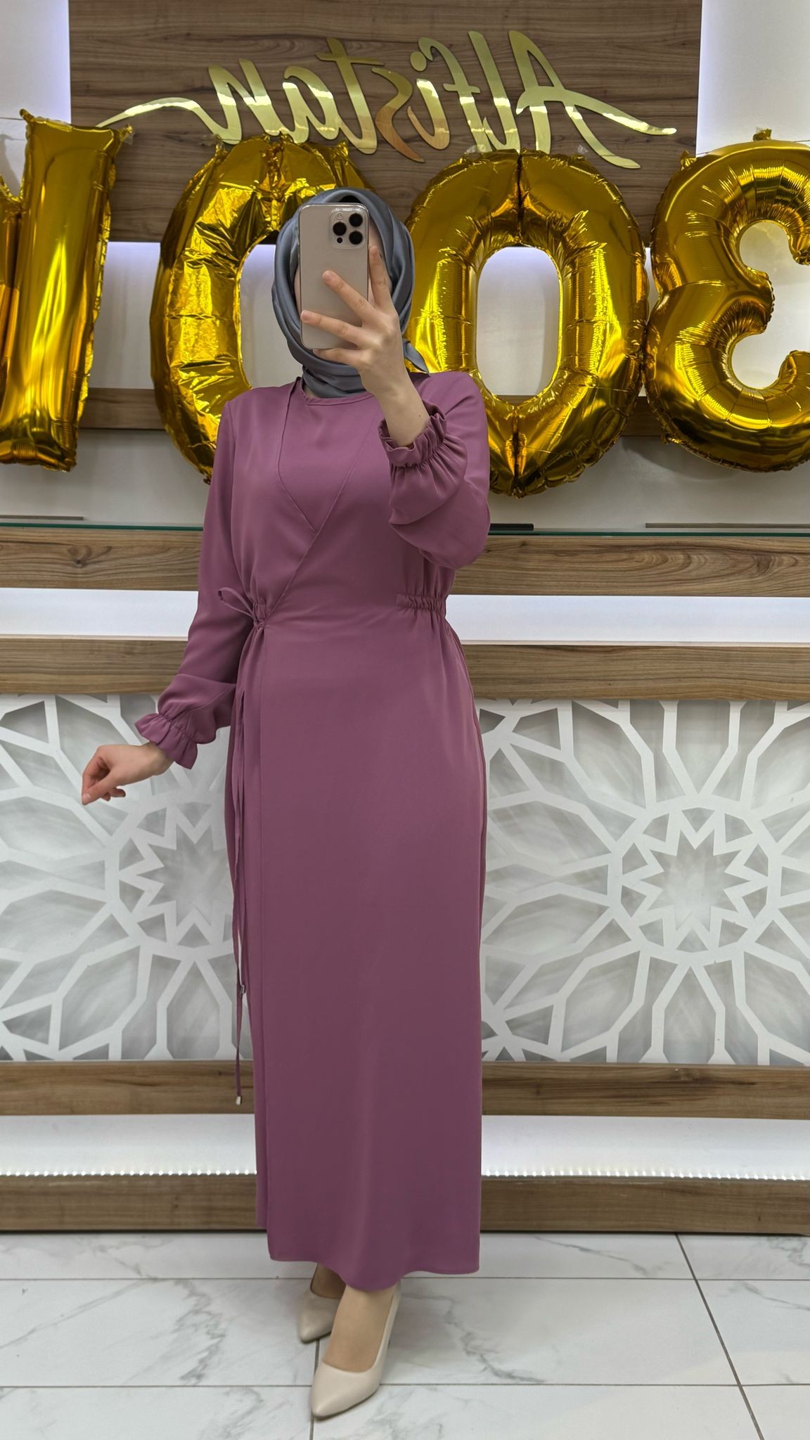 Bağlamalı Kadın Tesettür Elbise armn 25YT944 
