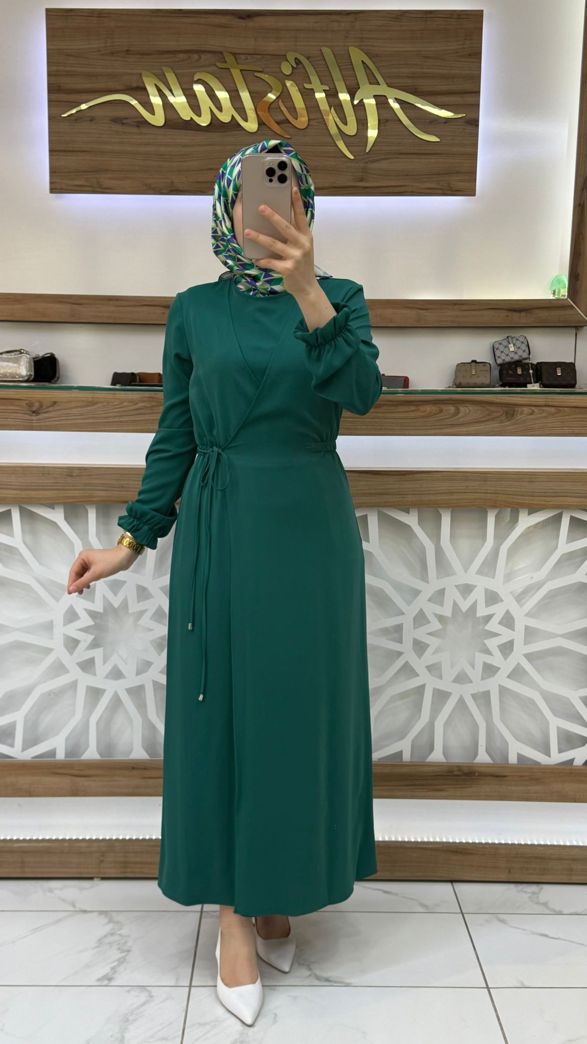 Bağlamalı Kadın Tesettür Elbise armn 25YT944 