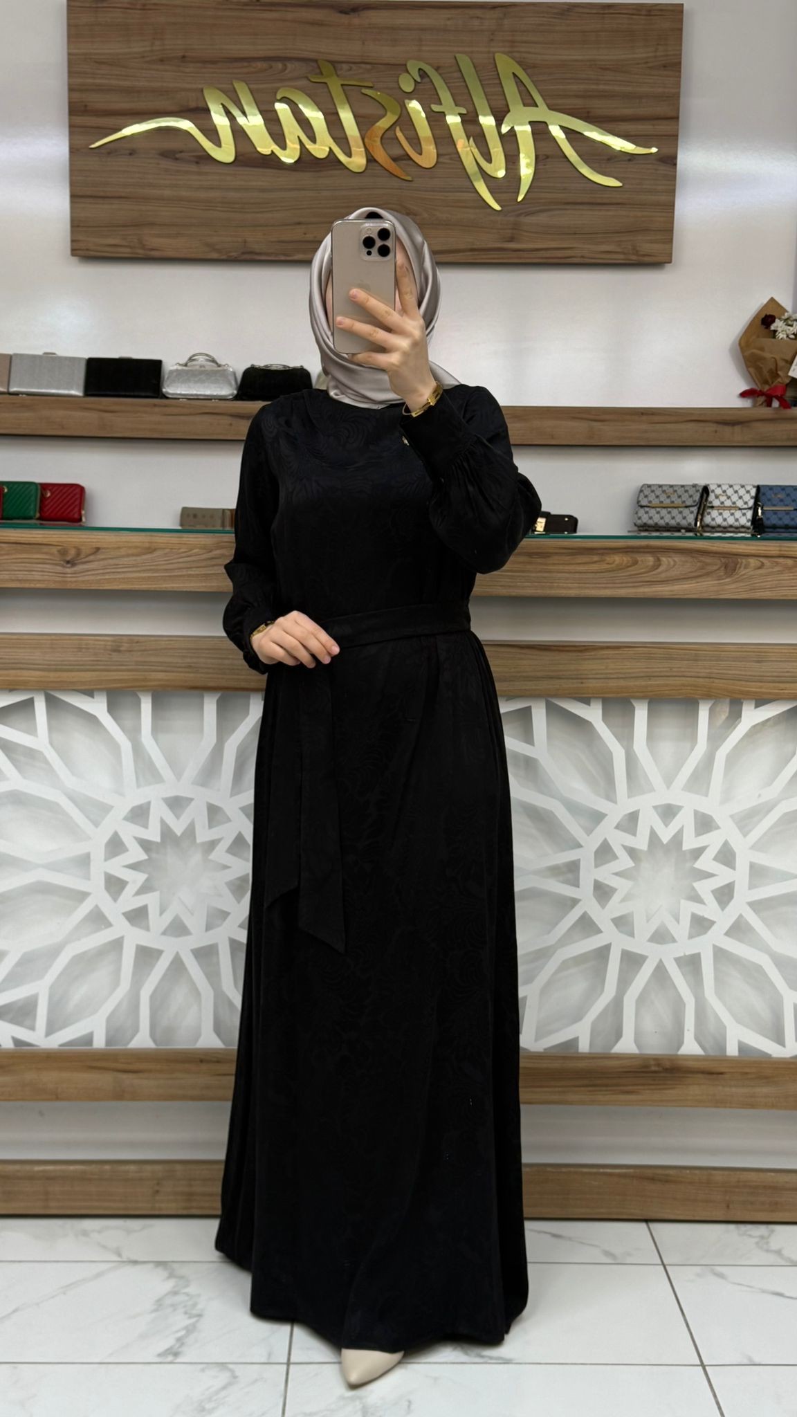 Saten Baskılı Elbise armn 25YT920
