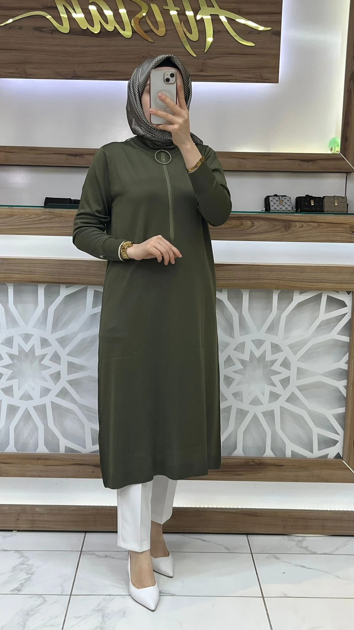 Fermuarlı Merserize Tunik armn 25YTD4113