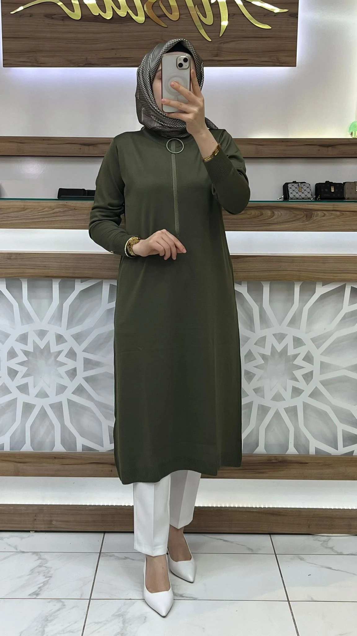 Fermuarlı Merserize Tunik armn 25YTD4113