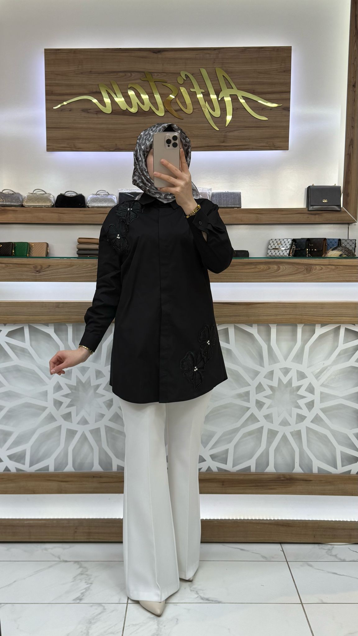 Çiçek Detaylı Gömlek armn 25YT312
