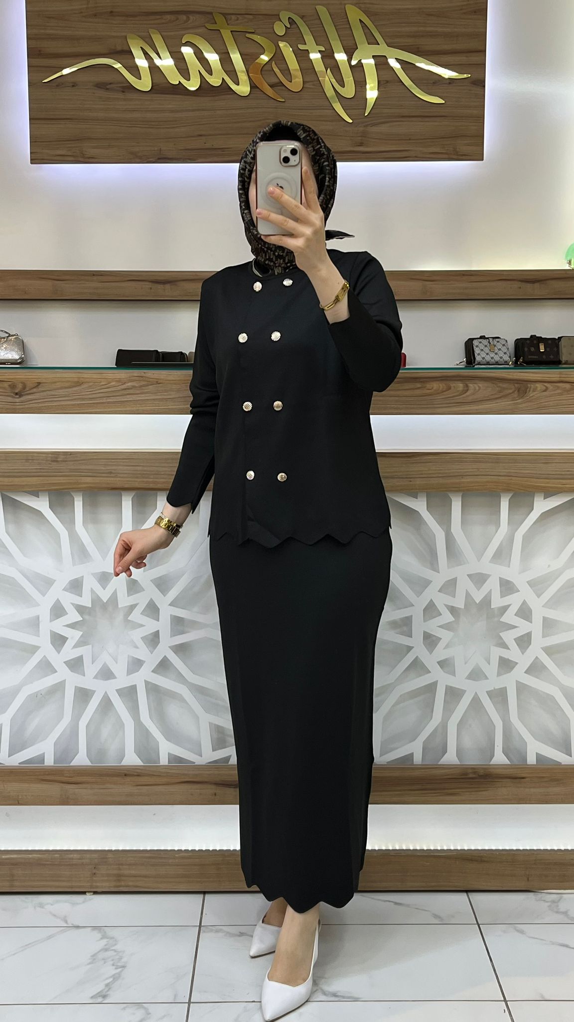 Çift Düğmeli Etekli Takım armn 25YTD6118
