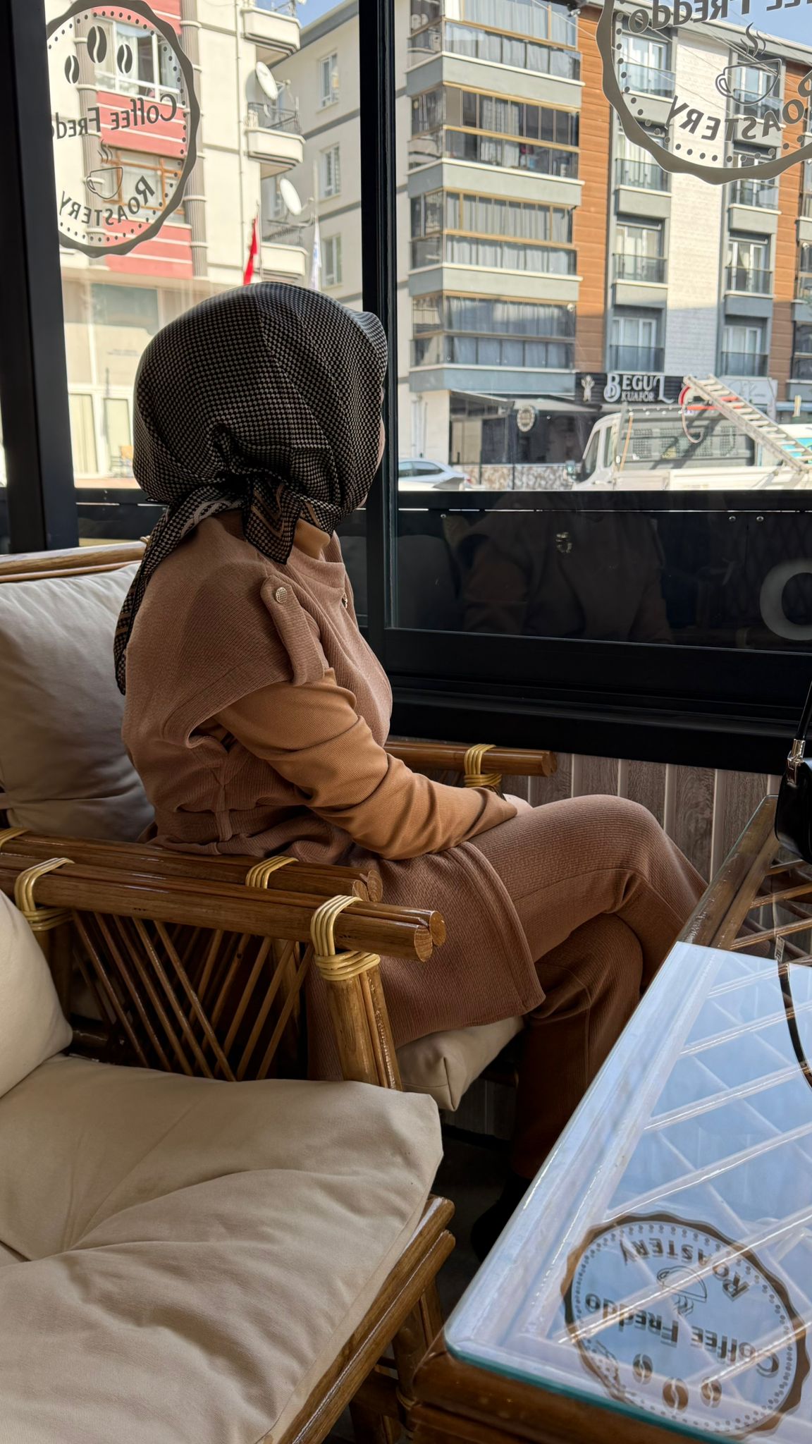 Broş Detaylı Kuşaklı Camel Kombin Takım ZÜHRE TK-1176