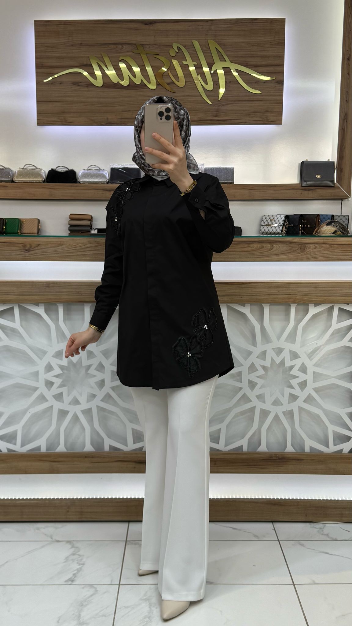 Çiçek Detaylı Gömlek armn 25YT312