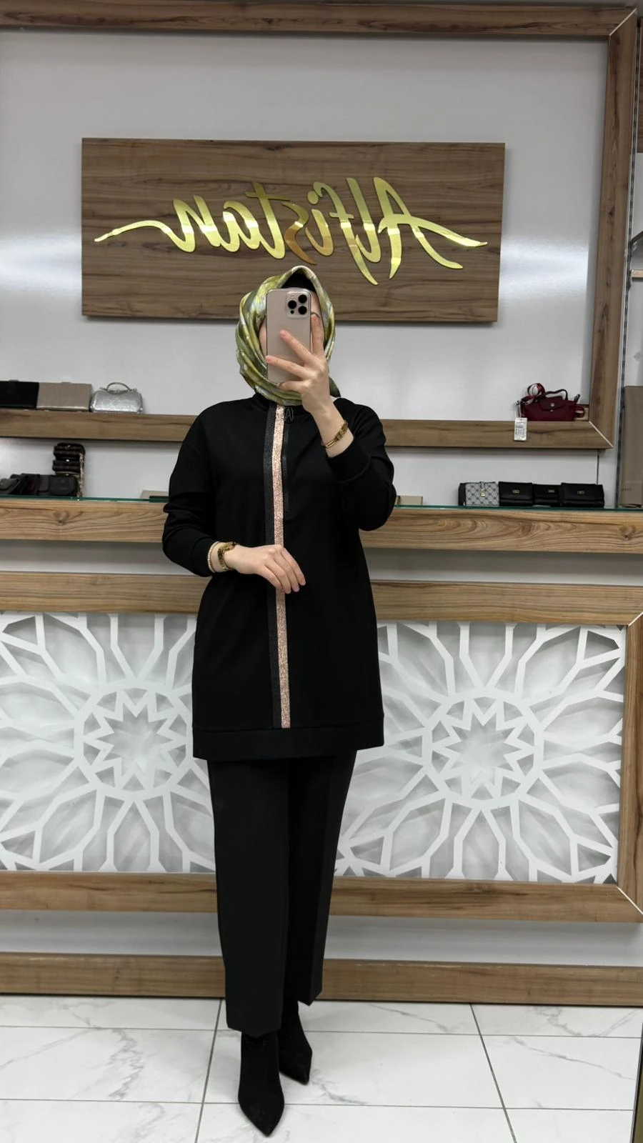 Sim Ribanalı  Tunik armn 25KT407 - SİYAH