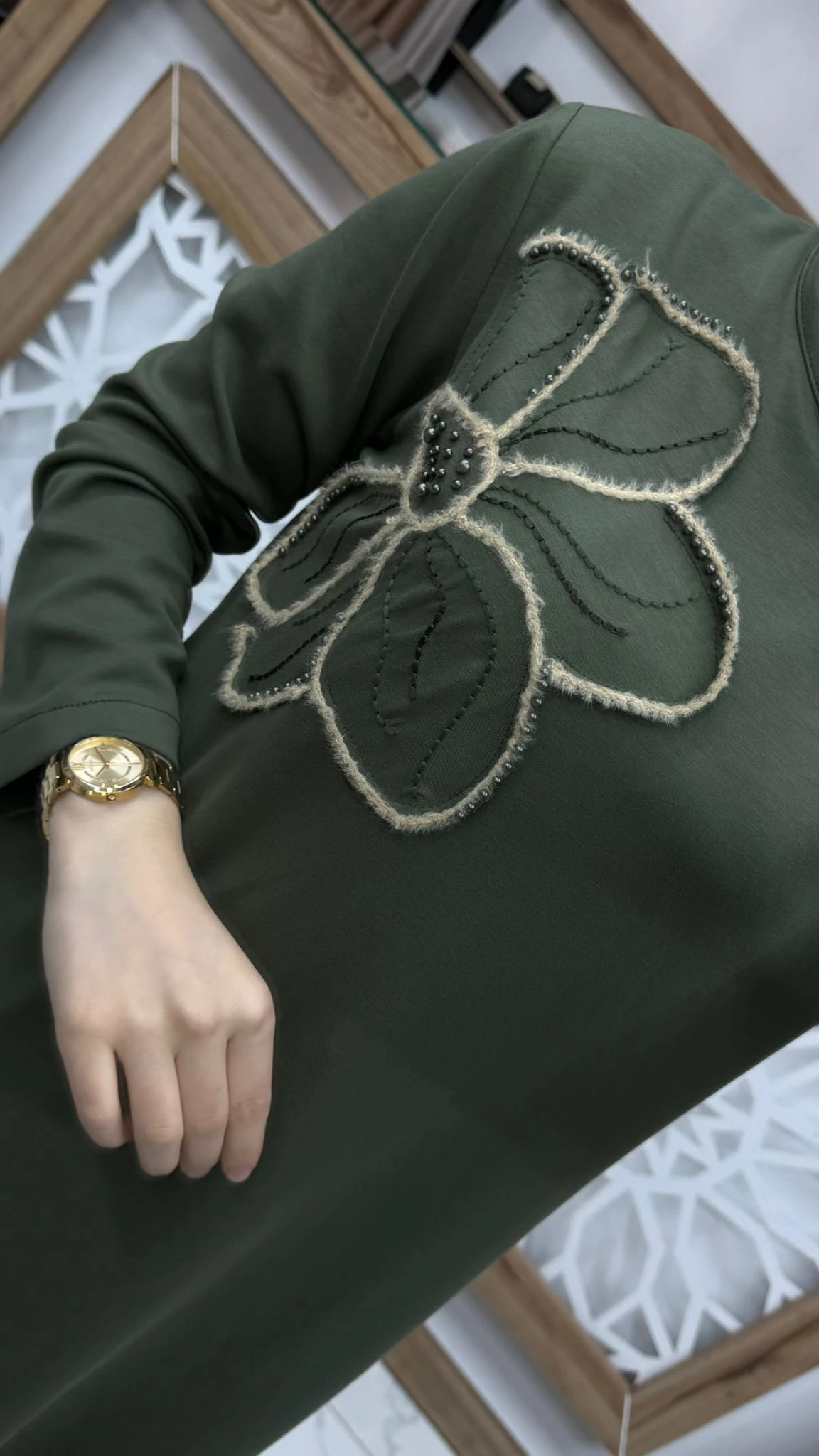 Önü Taş İşlemeli Tunik haya A1625