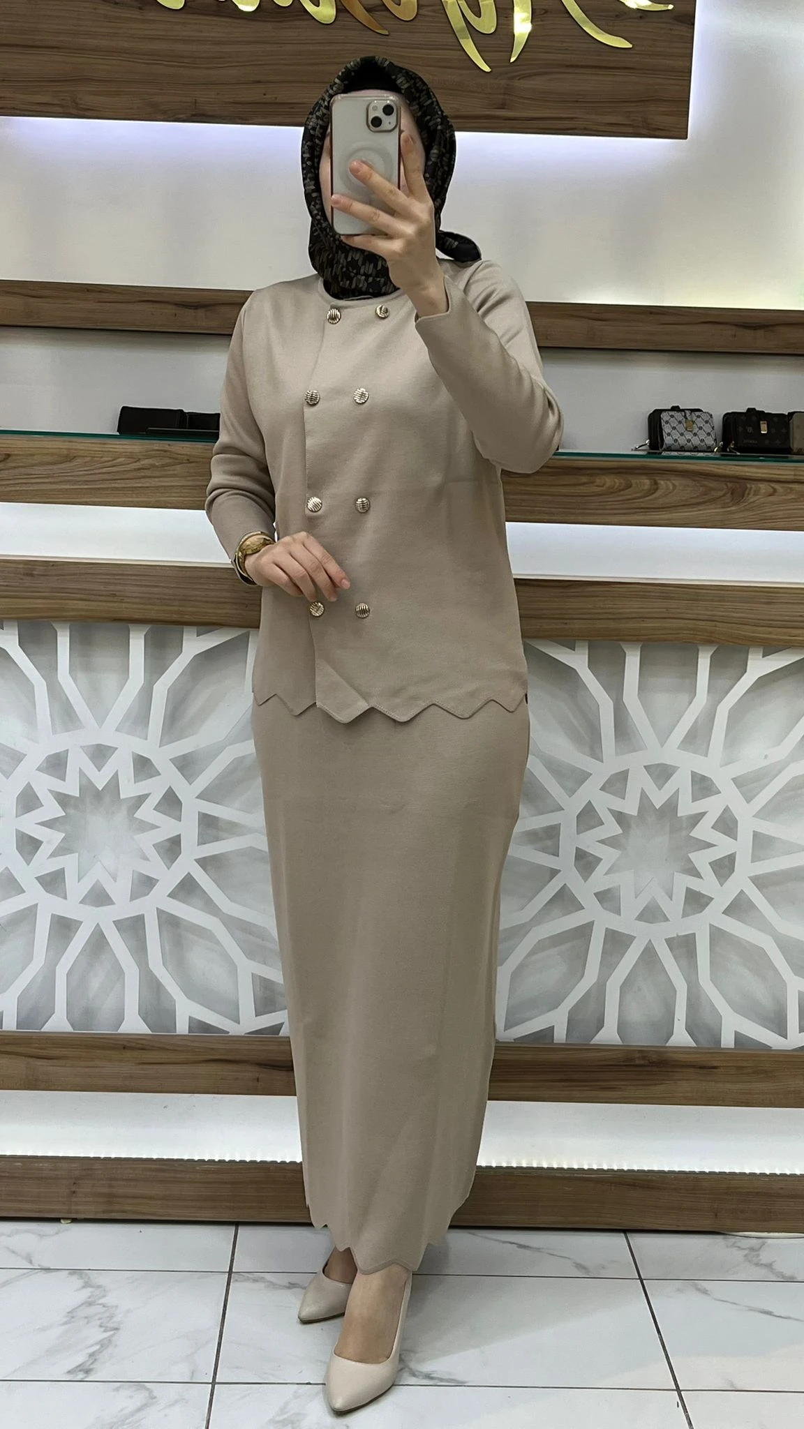 Çift Düğmeli Etekli Takım armn 25YTD6118