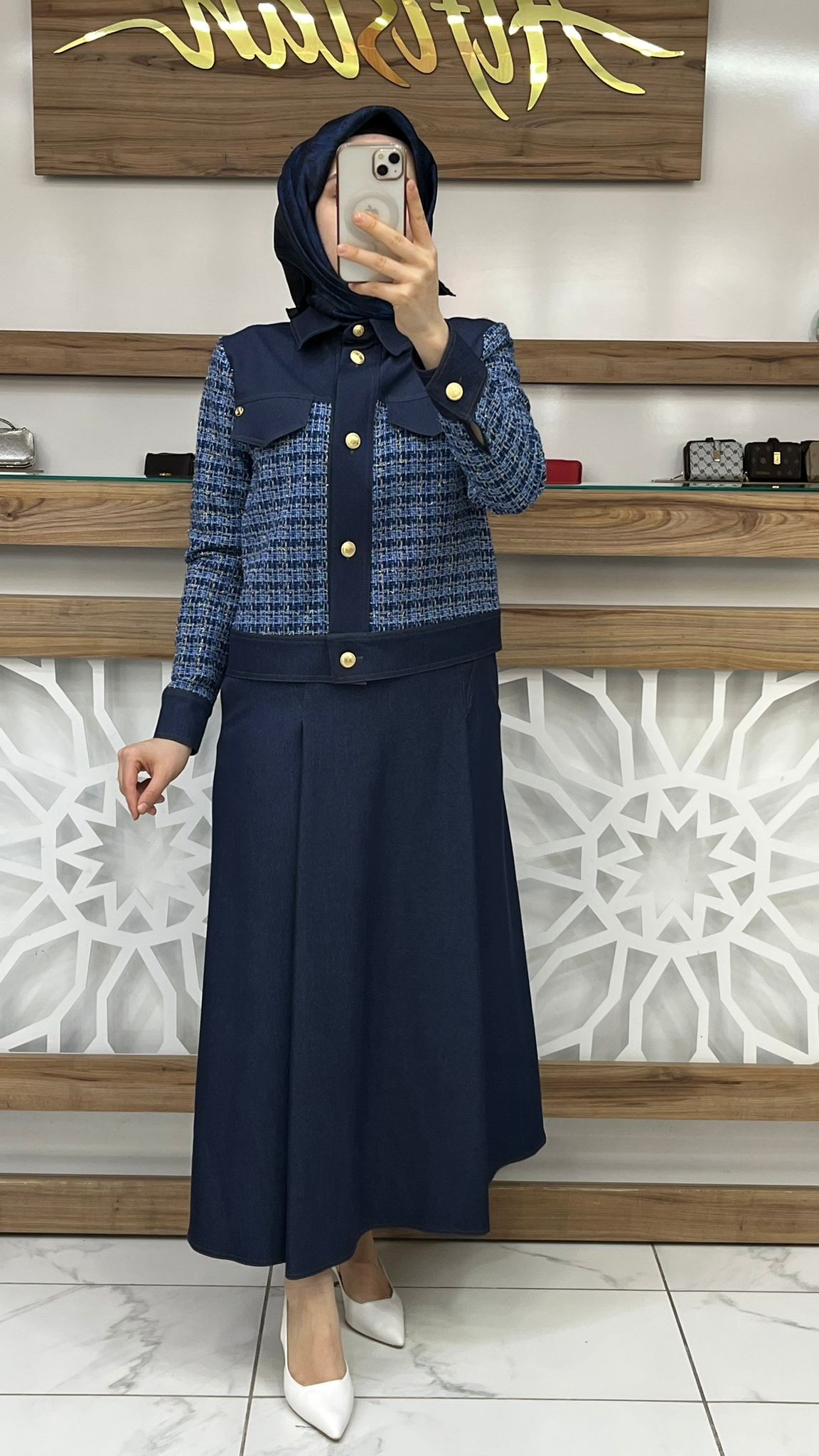 Armine Trend Etekli Takım armn 25KT605 - İndigo Mavi