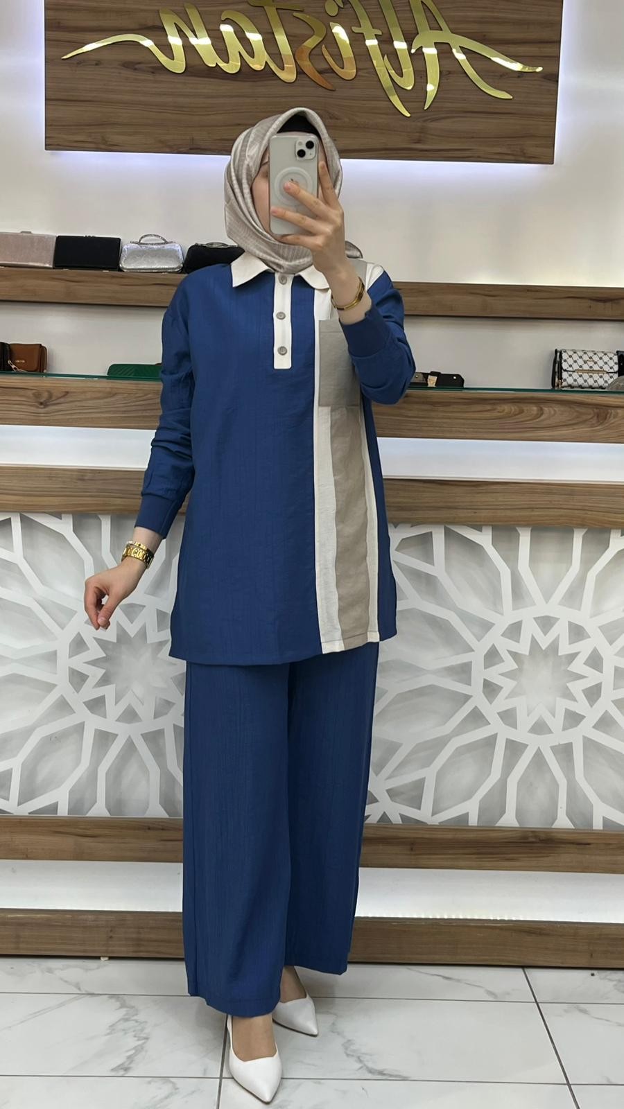 ARMİNE TREND RENK ŞERİTLİ İKİLİ TAKIM 25YT6130