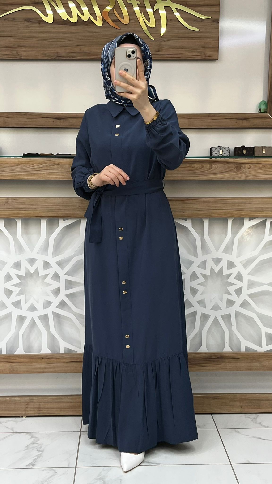 Kuşaklı Elbise çnrö 2149