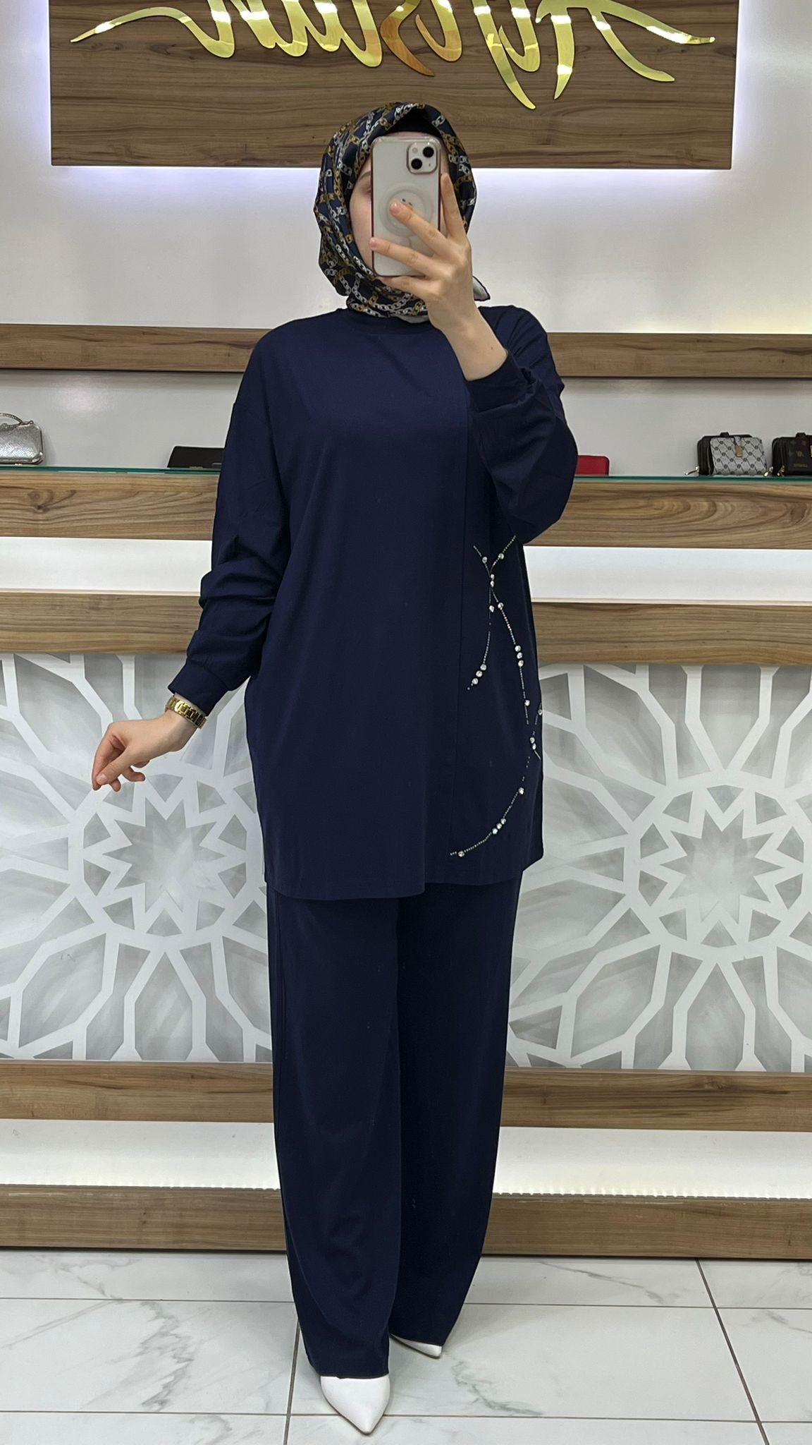 Taş İşlemeli Pantolonlu İkili Takım  lvdr 100852