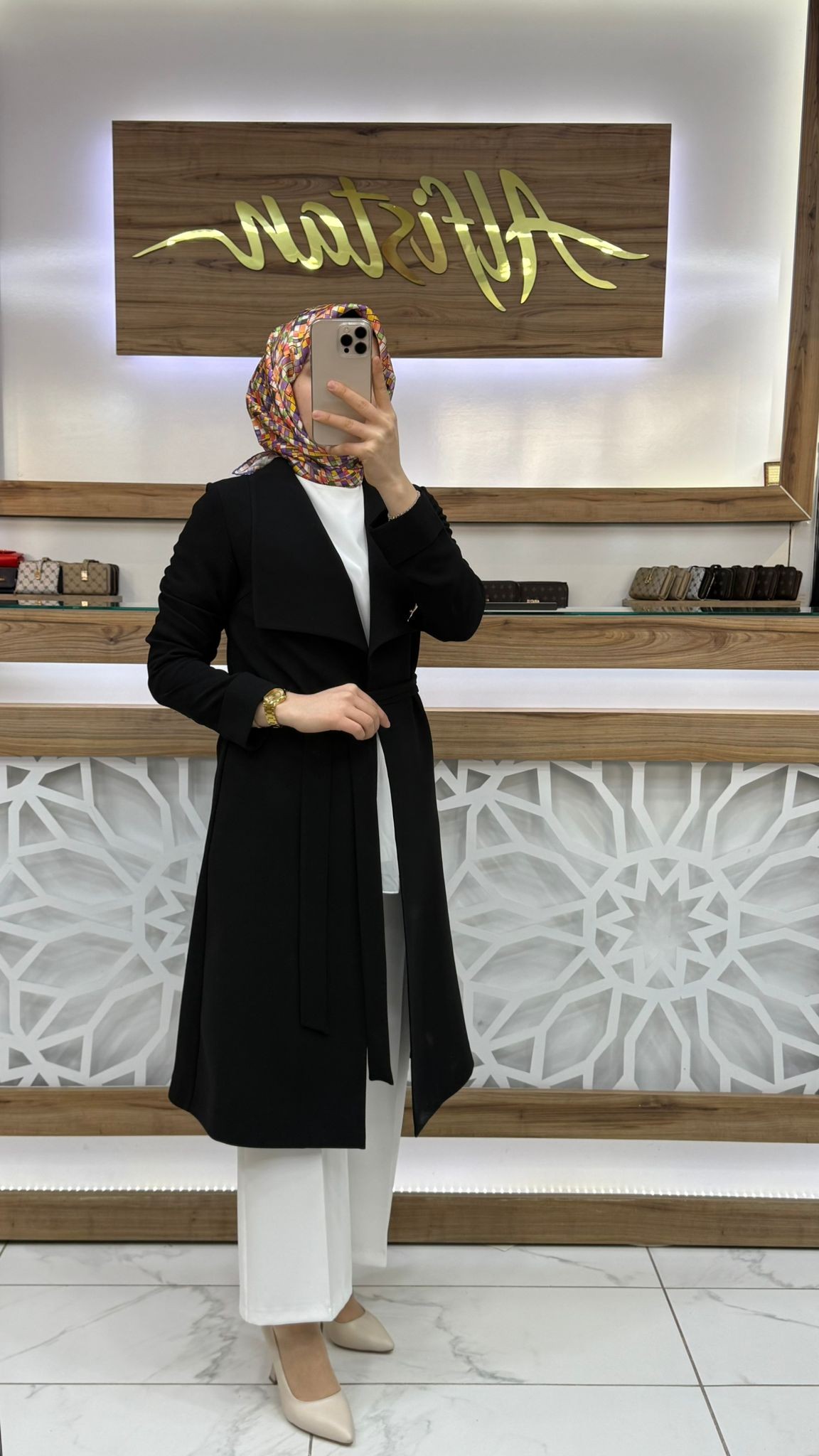 Bronşlu Kırlangıç Yaka Giy Çık Kap SİYAH çnrö 1260