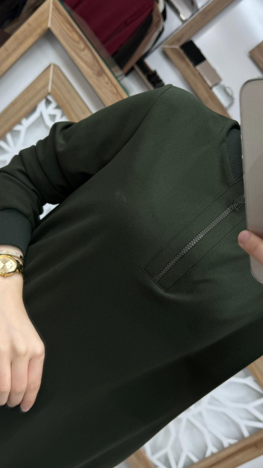 Ribana Detaylı Tunik armn 25KT456 - haki