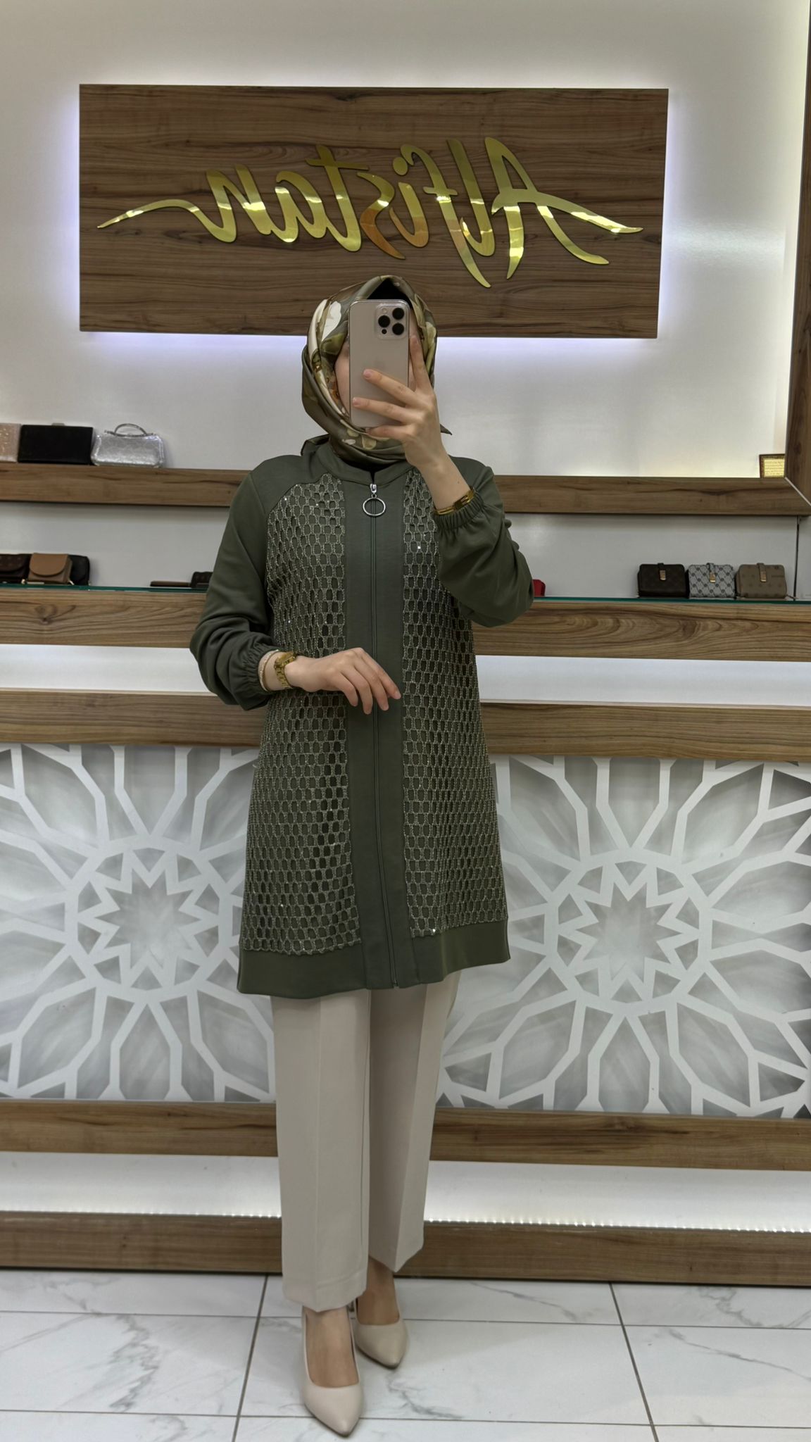 File Detaylı Kadın Ceket SİYAH haya A1651 - yeşil