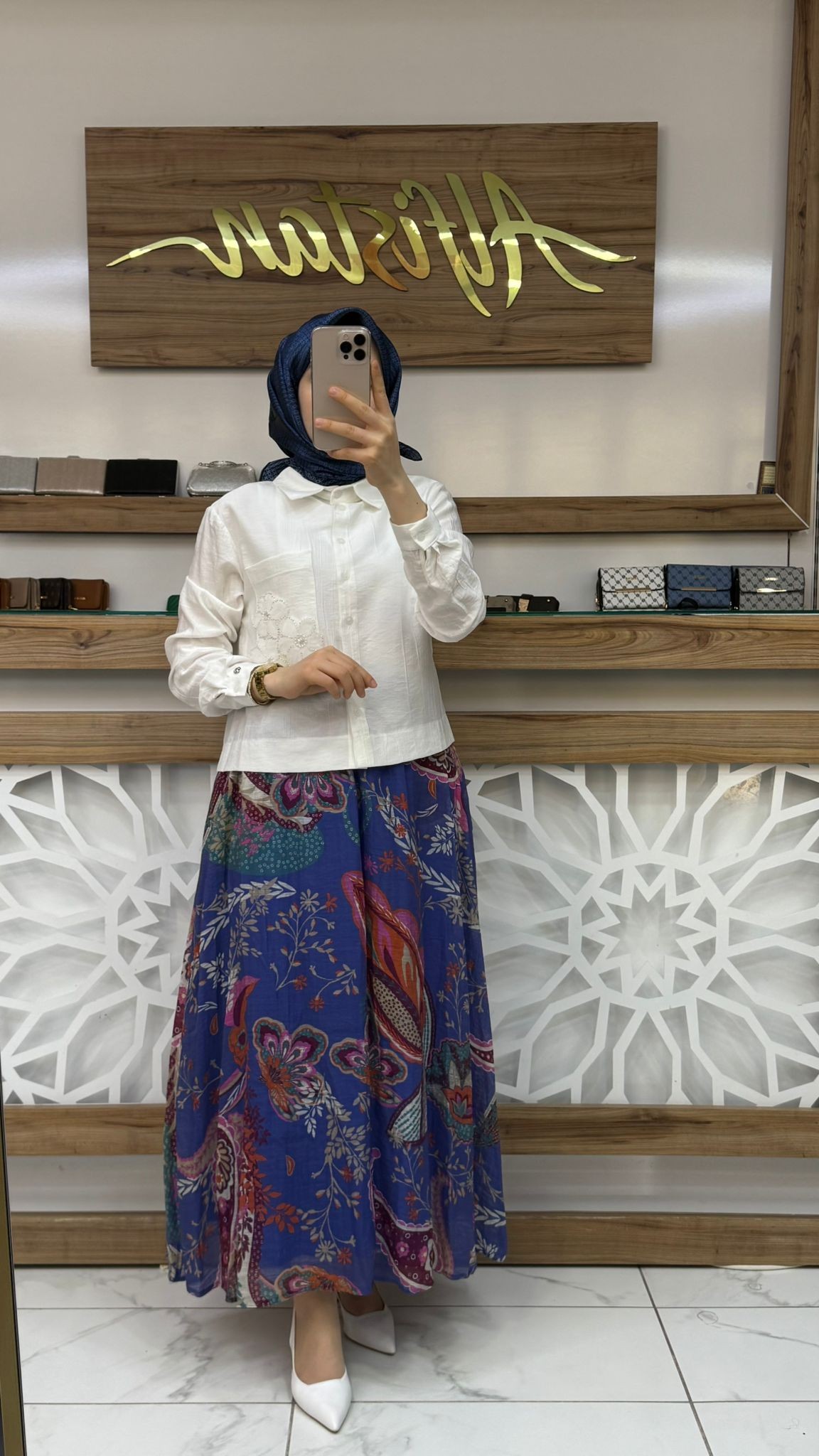 Etnik Desenli Etekli Takım armn 25YT6133 - morcivert