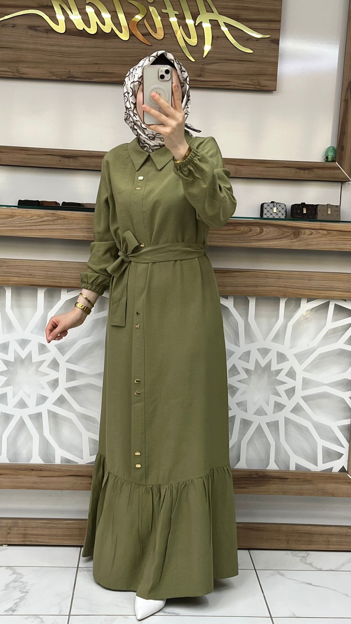 Kuşaklı Elbise çnrö 2149