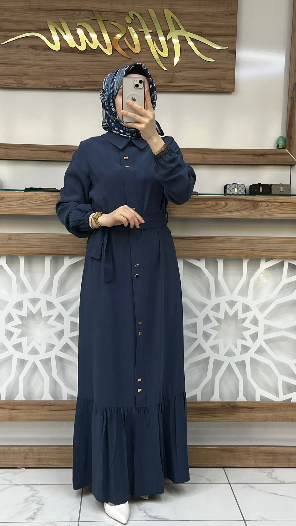 Kuşaklı Elbise çnrö 2149