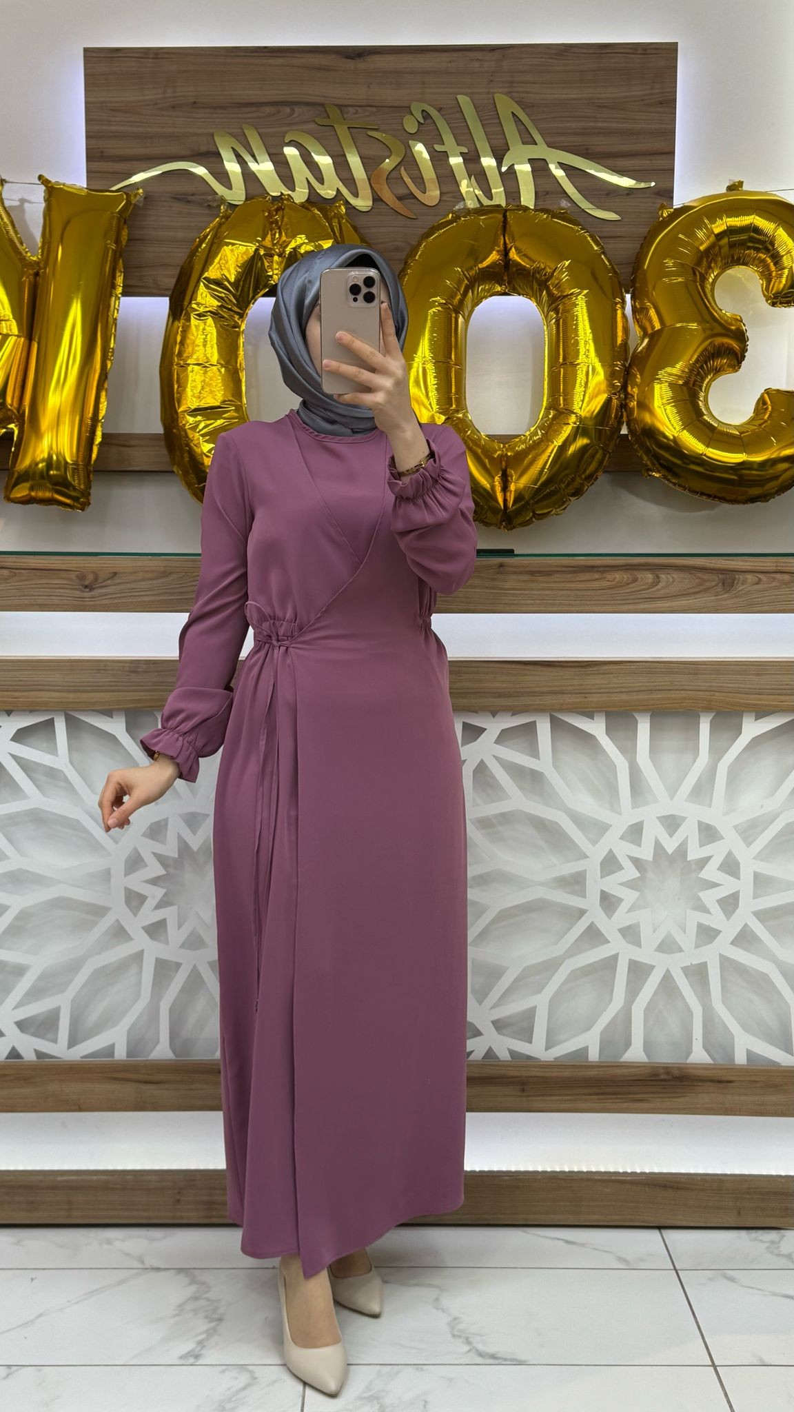 Bağlamalı Kadın Tesettür Elbise armn 25YT944 