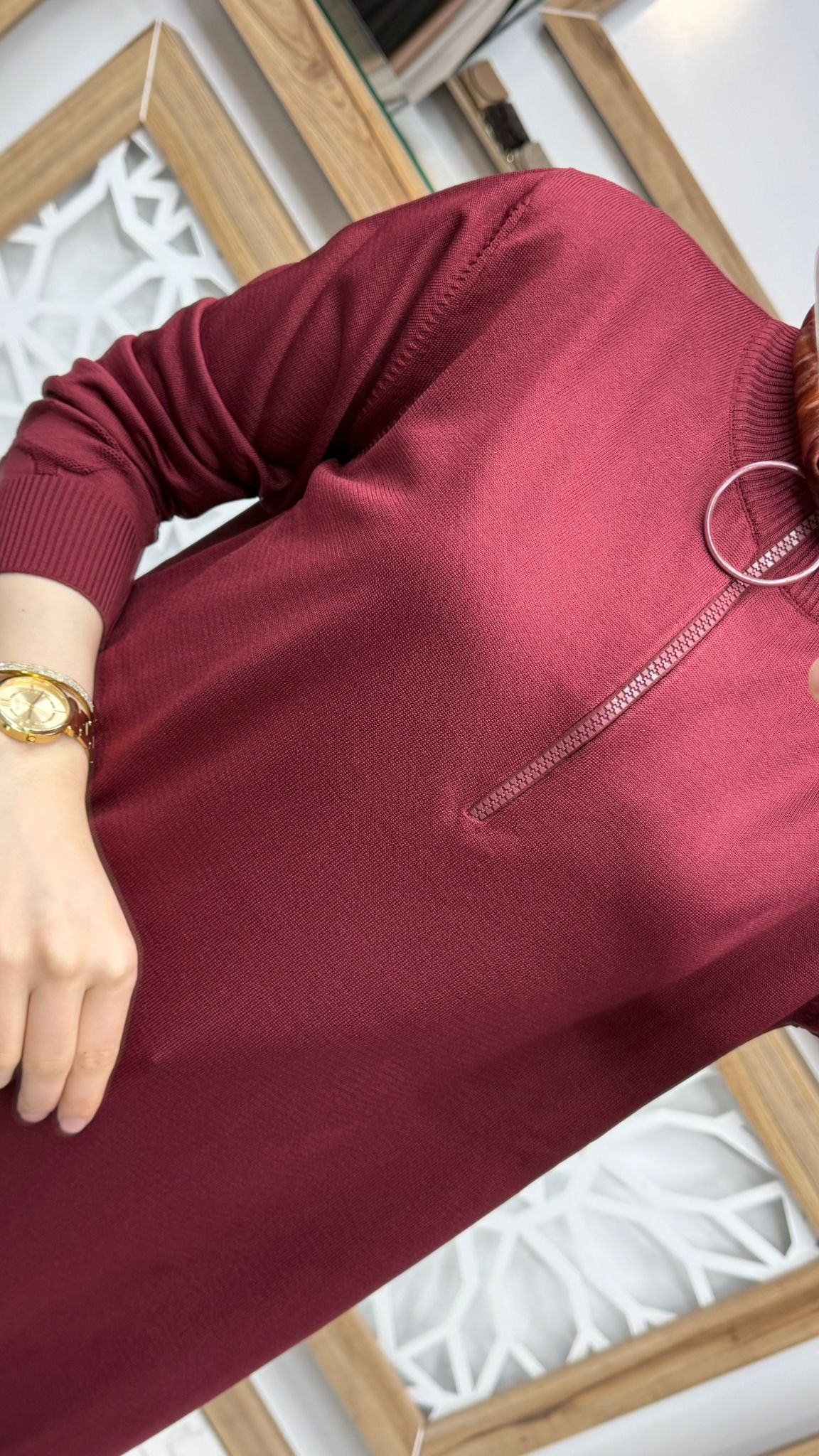 Çiçek Desenli Merserize Tunik armn 25YTD4111