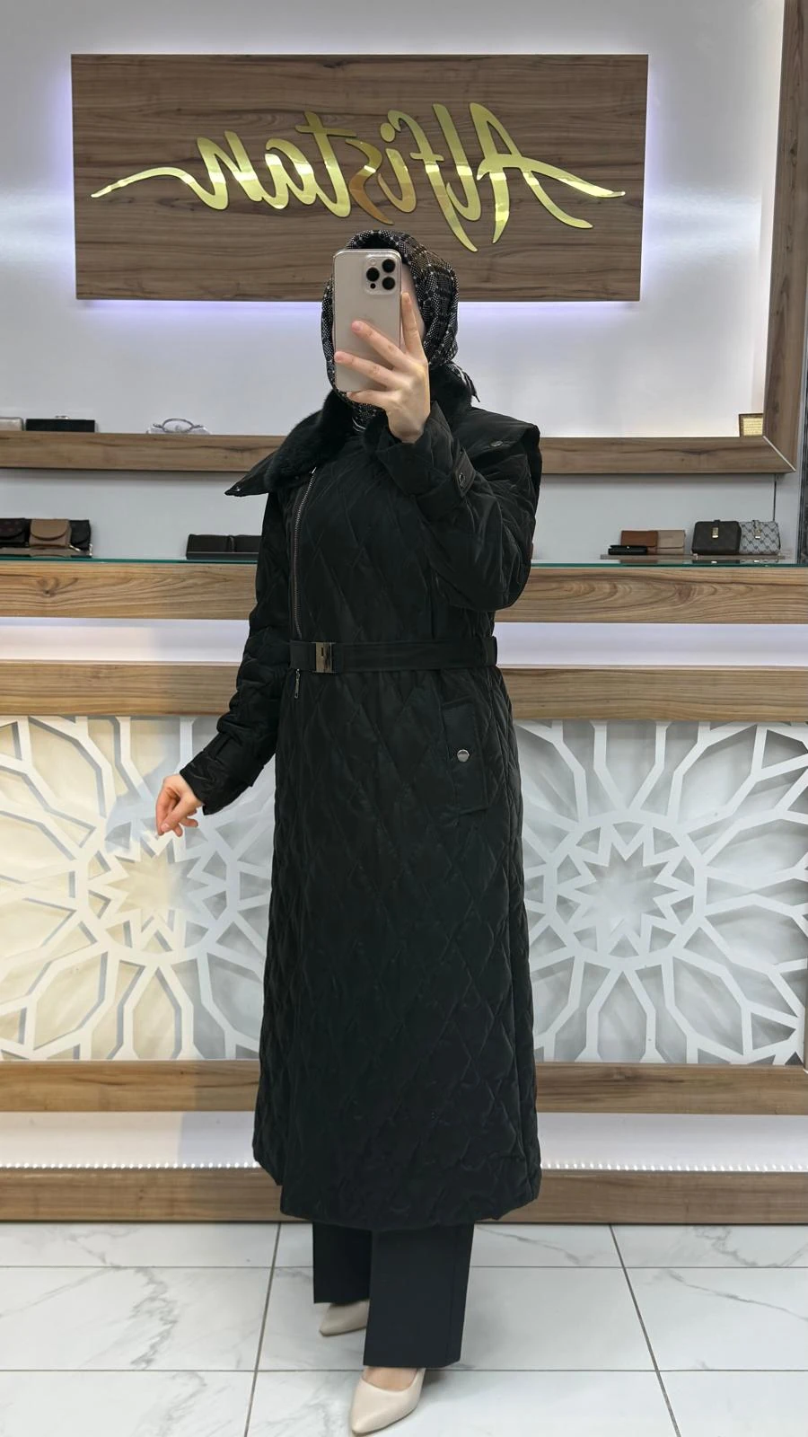 Kürk Yaka Kapitone Mont ZÜHRE 13867