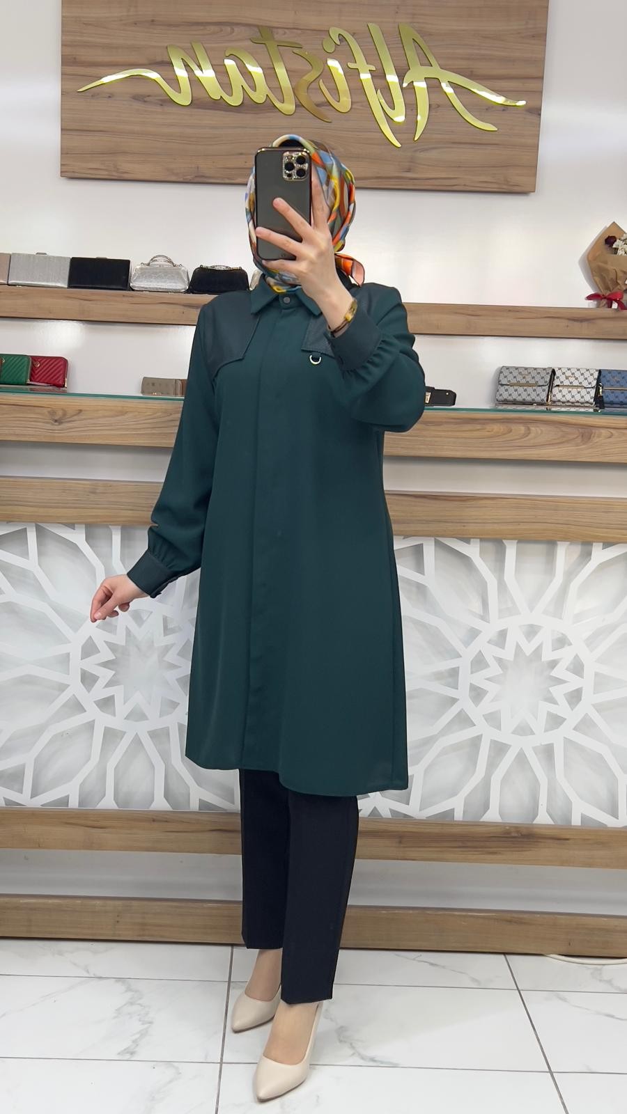 Baskı Dedaylı Tunik  hnnr 1115