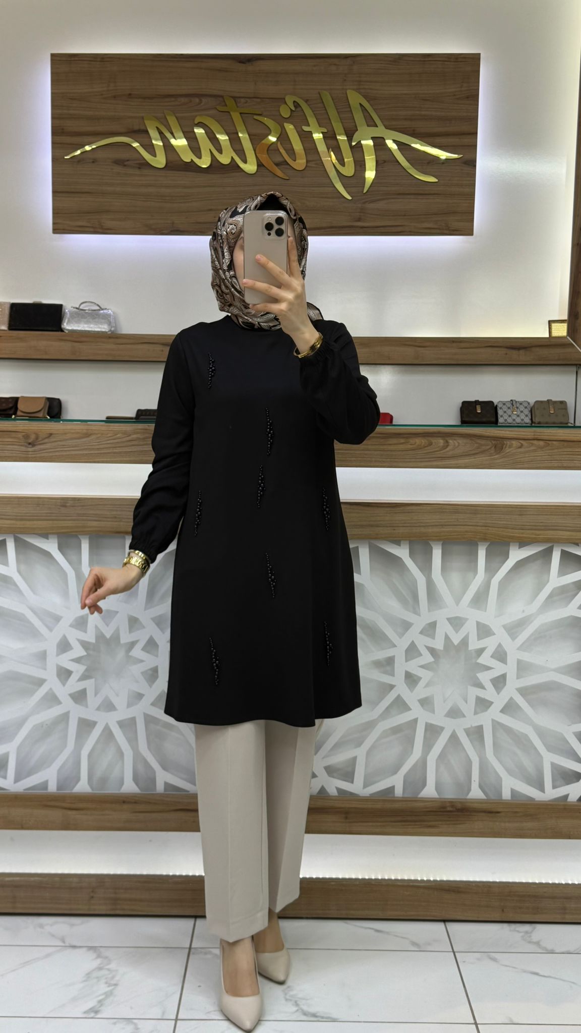 İnci Detaylı Tunik haya A1626