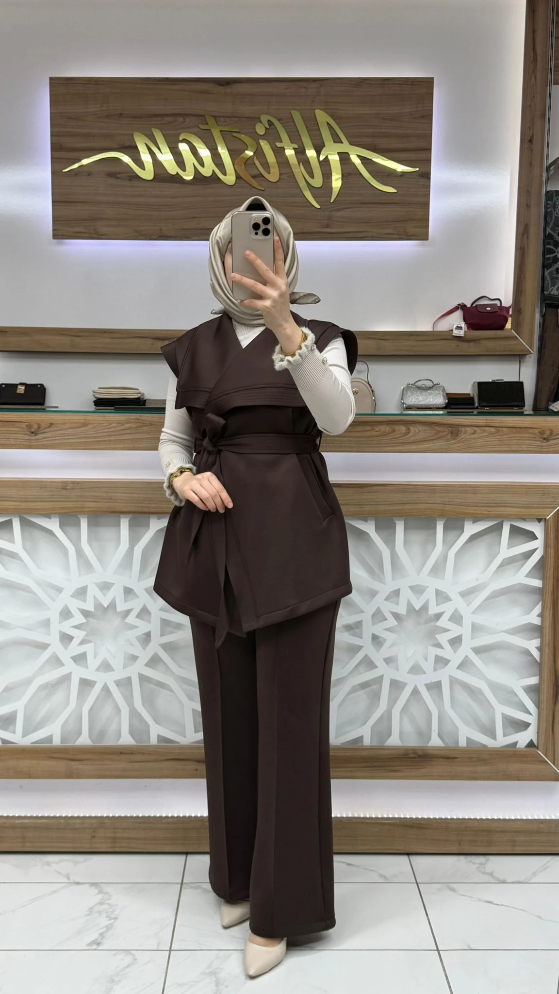 Yelekli Pantolonlu Kadın İkili Takım puane 100